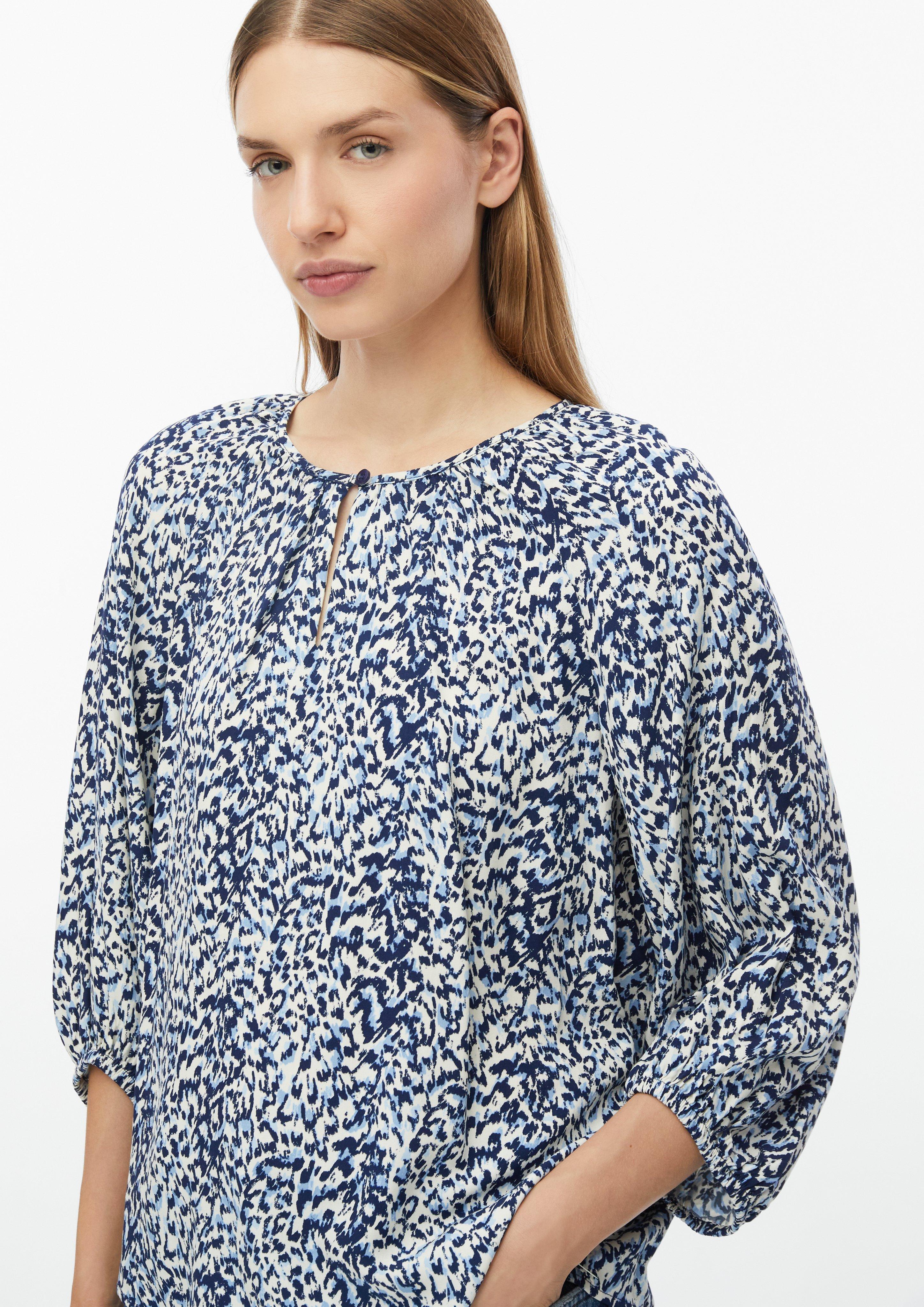 Damen Bluse im Relaxed Fit mit All-over-Print in beige von s.Oliver