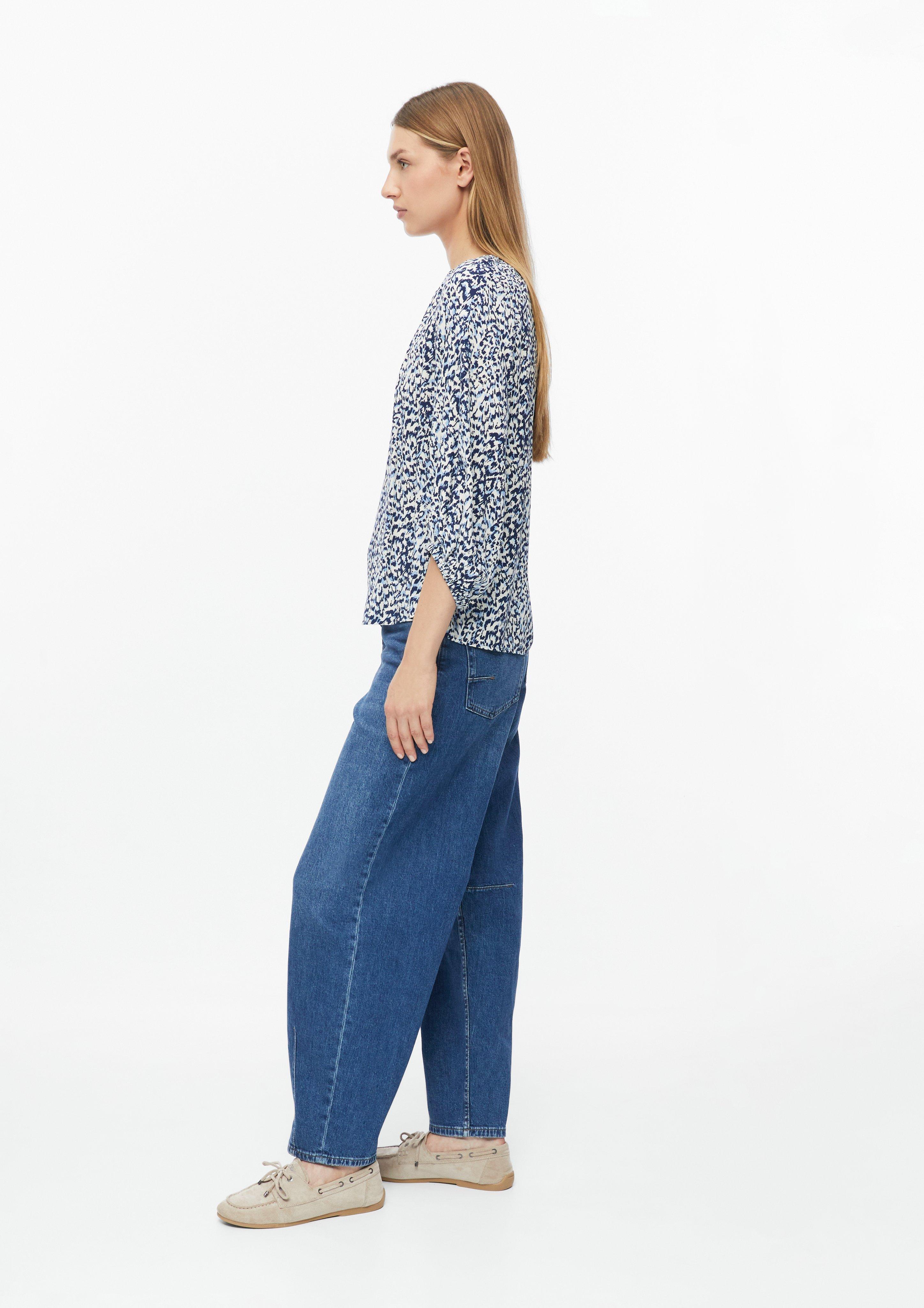 Damen Bluse im Relaxed Fit mit All-over-Print in beige von s.Oliver