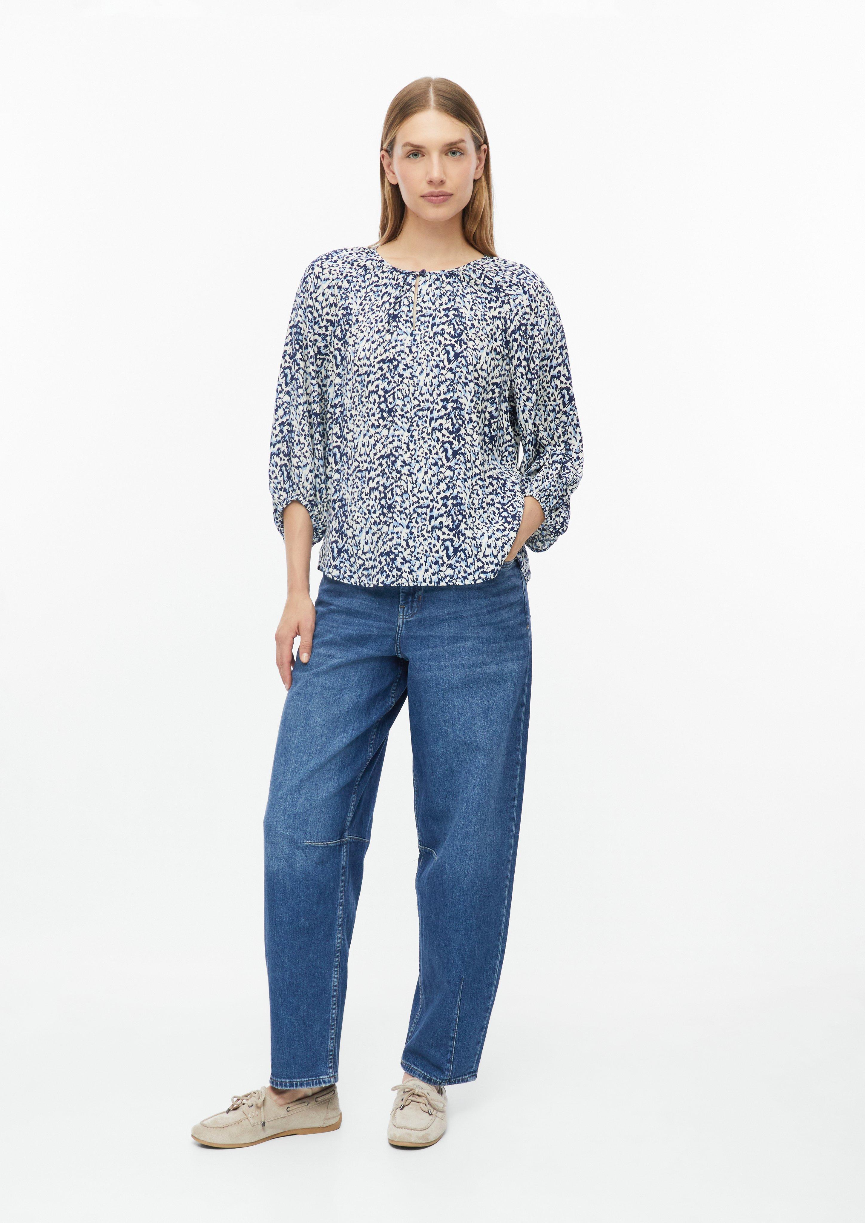 Damen Bluse im Relaxed Fit mit All-over-Print in beige von s.Oliver