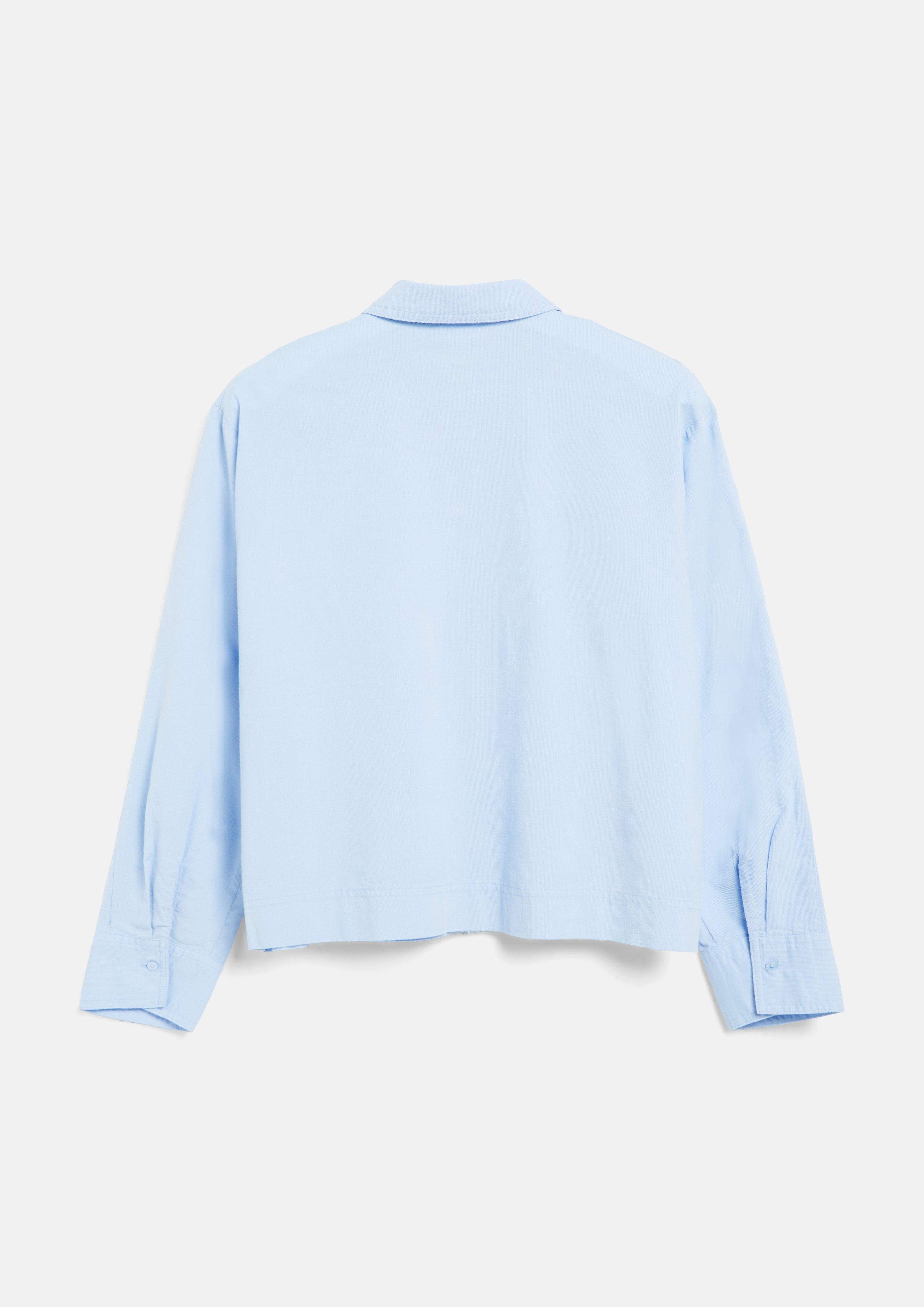 Damen Feincord-Bluse mit Fledermausärmeln im Relaxed Fit in blau von s.Oliver