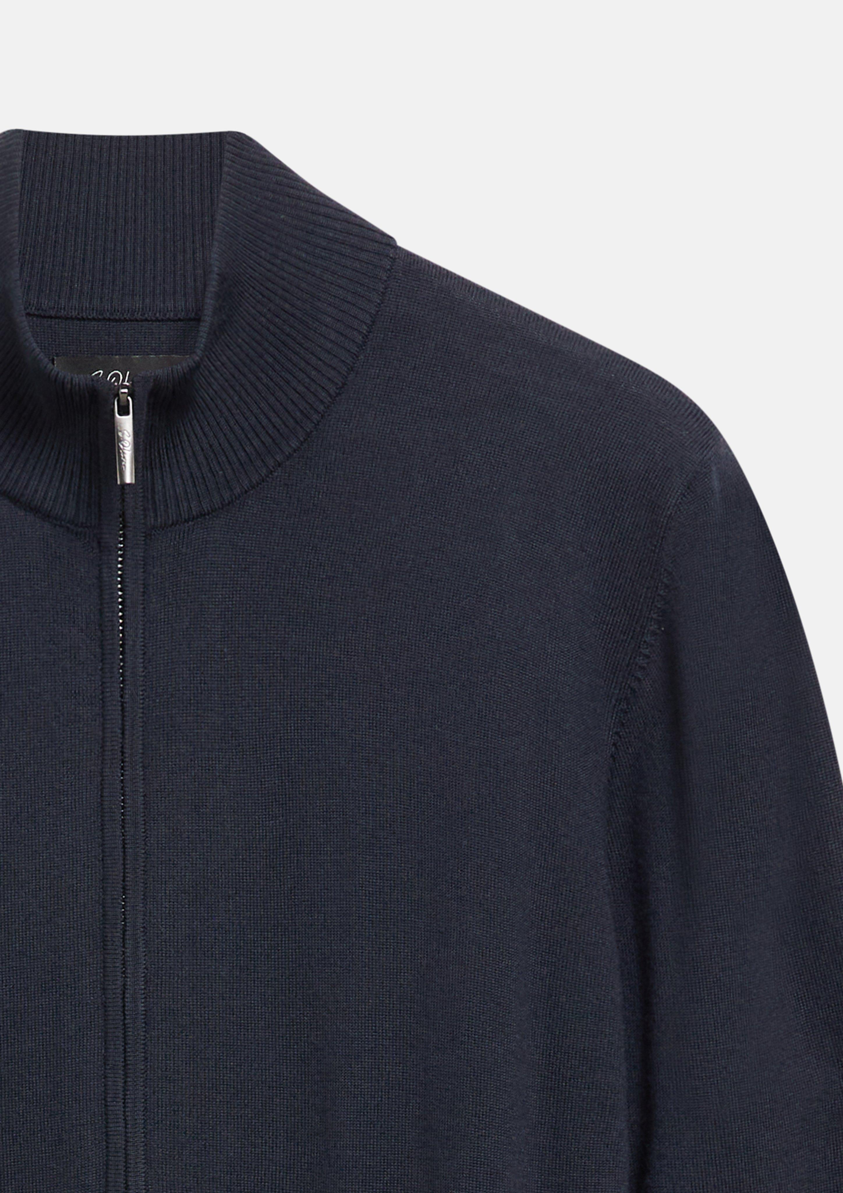Herren Strickjacke in blau von s.Oliver BLACK LABEL
