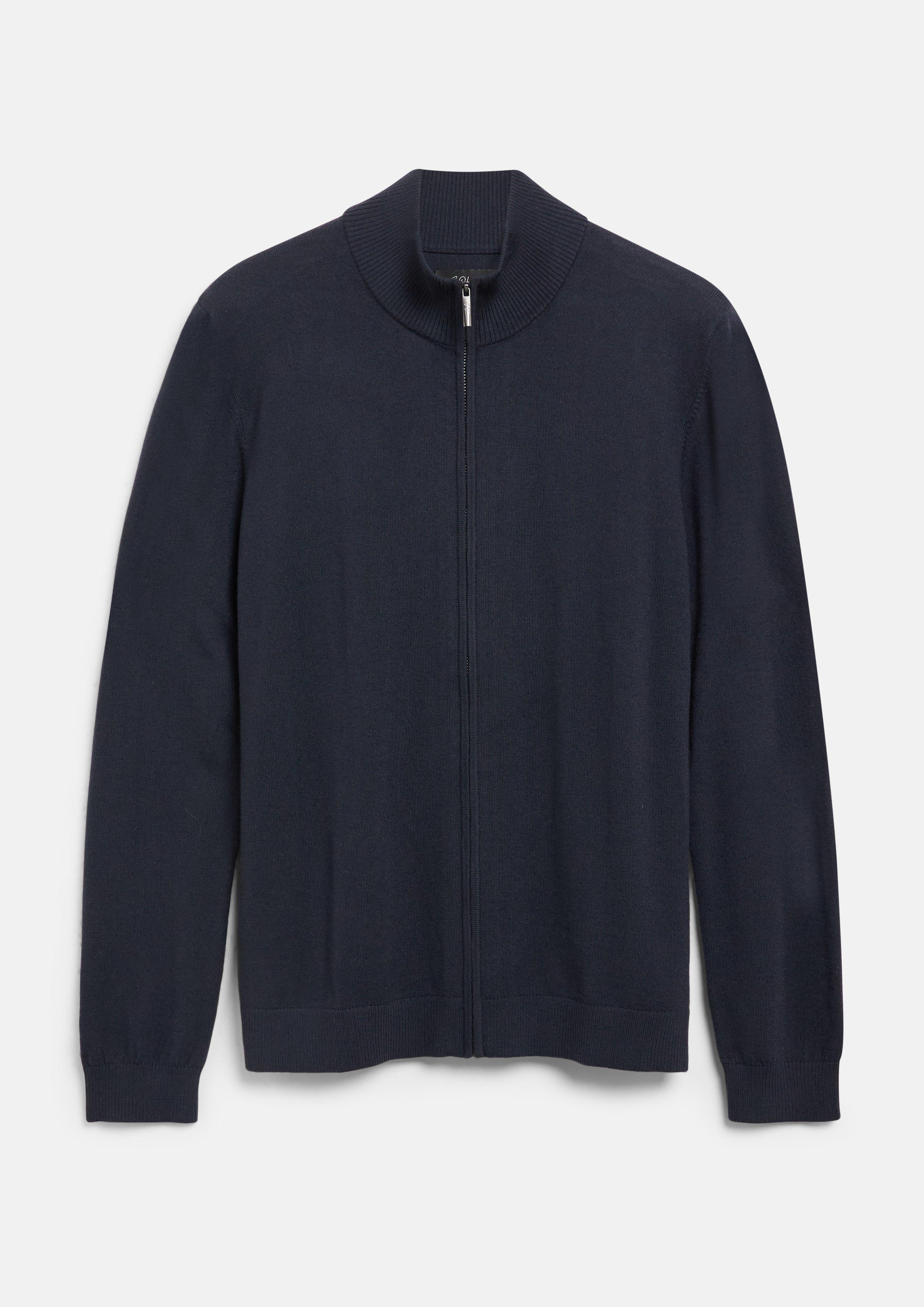 Herren Strickjacke in blau von s.Oliver BLACK LABEL