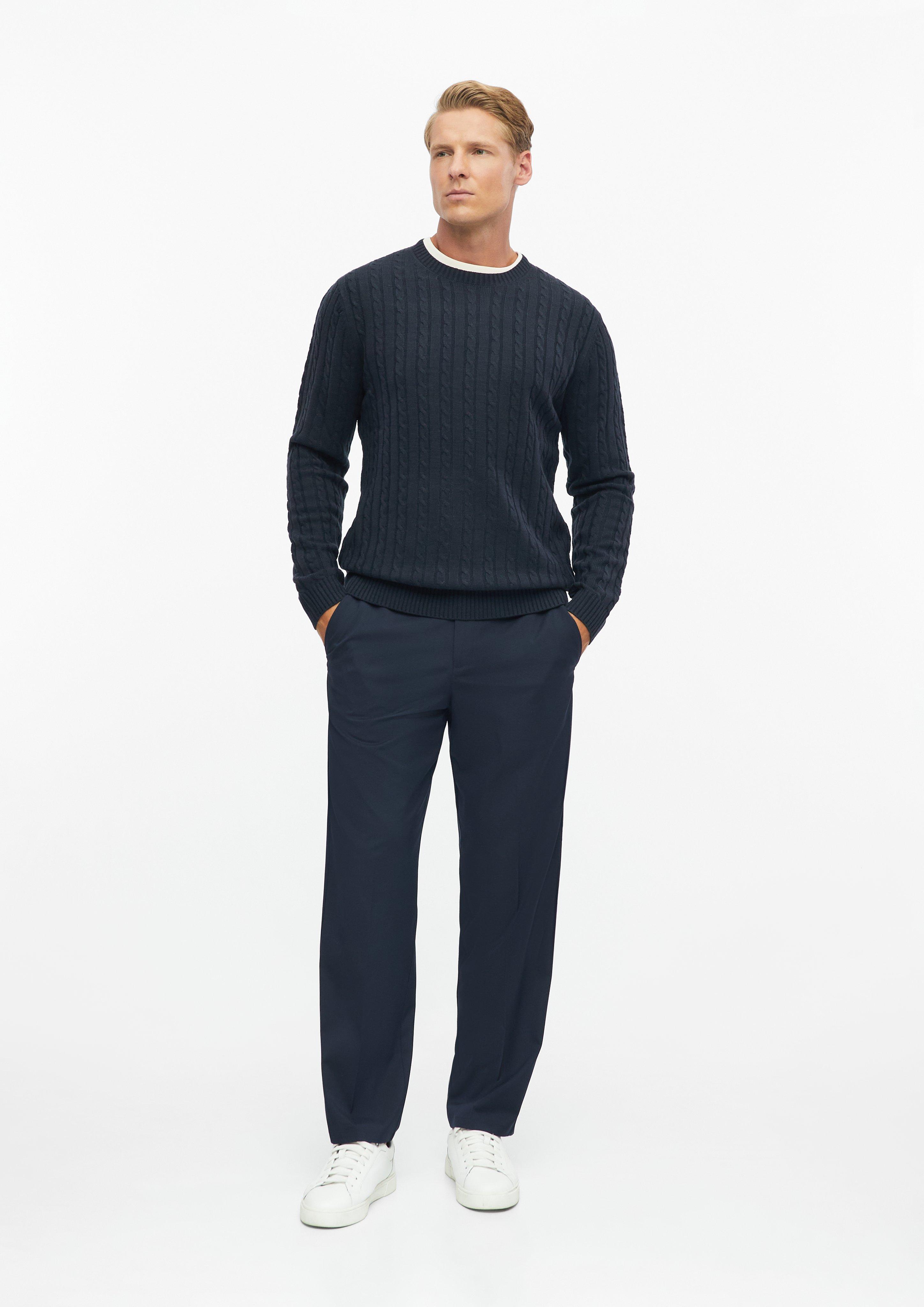 Hommes Pull en maille en bleu de s.Oliver BLACK LABEL