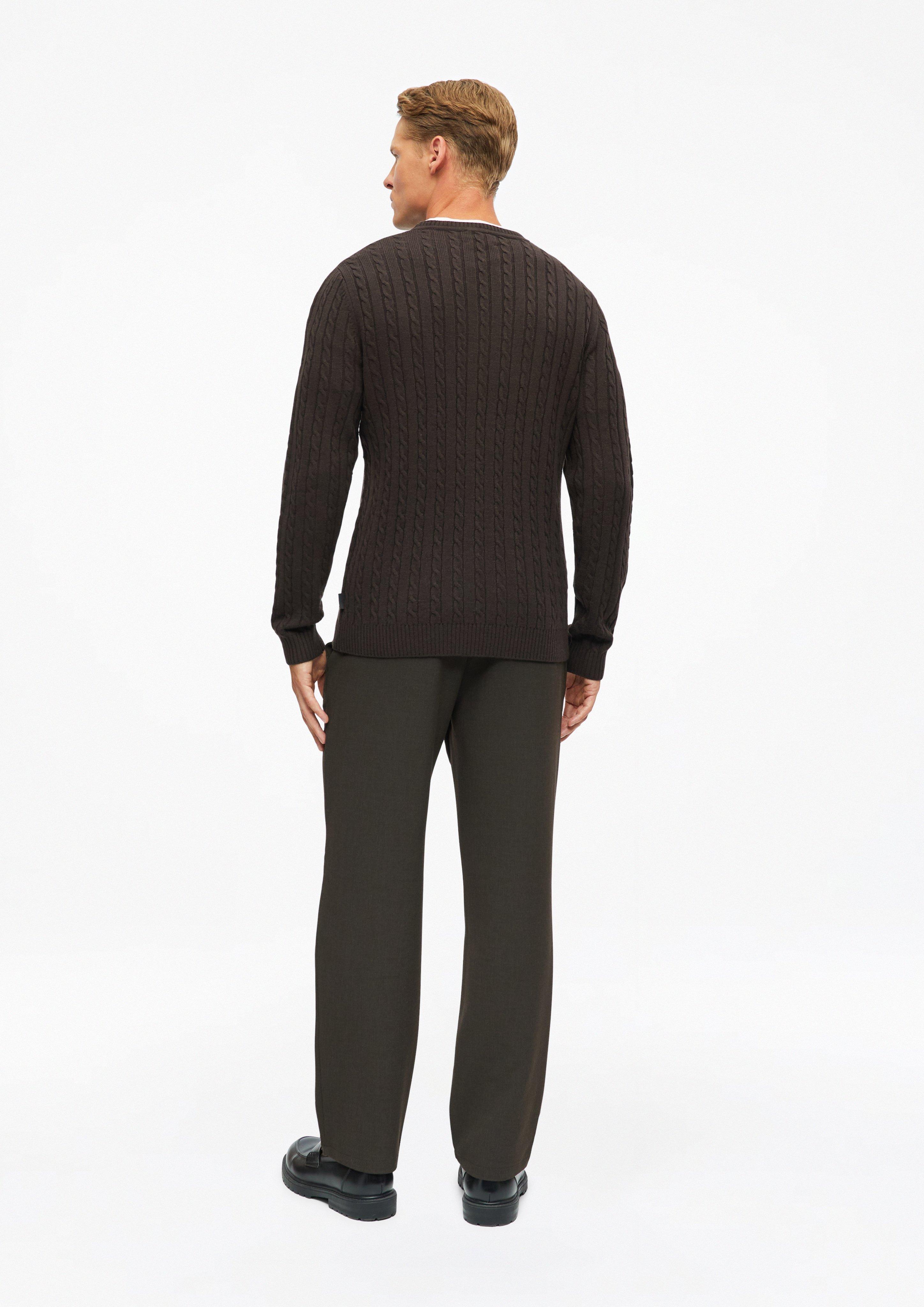 Hommes Pull en tricot en brun de s.Oliver BLACK LABEL