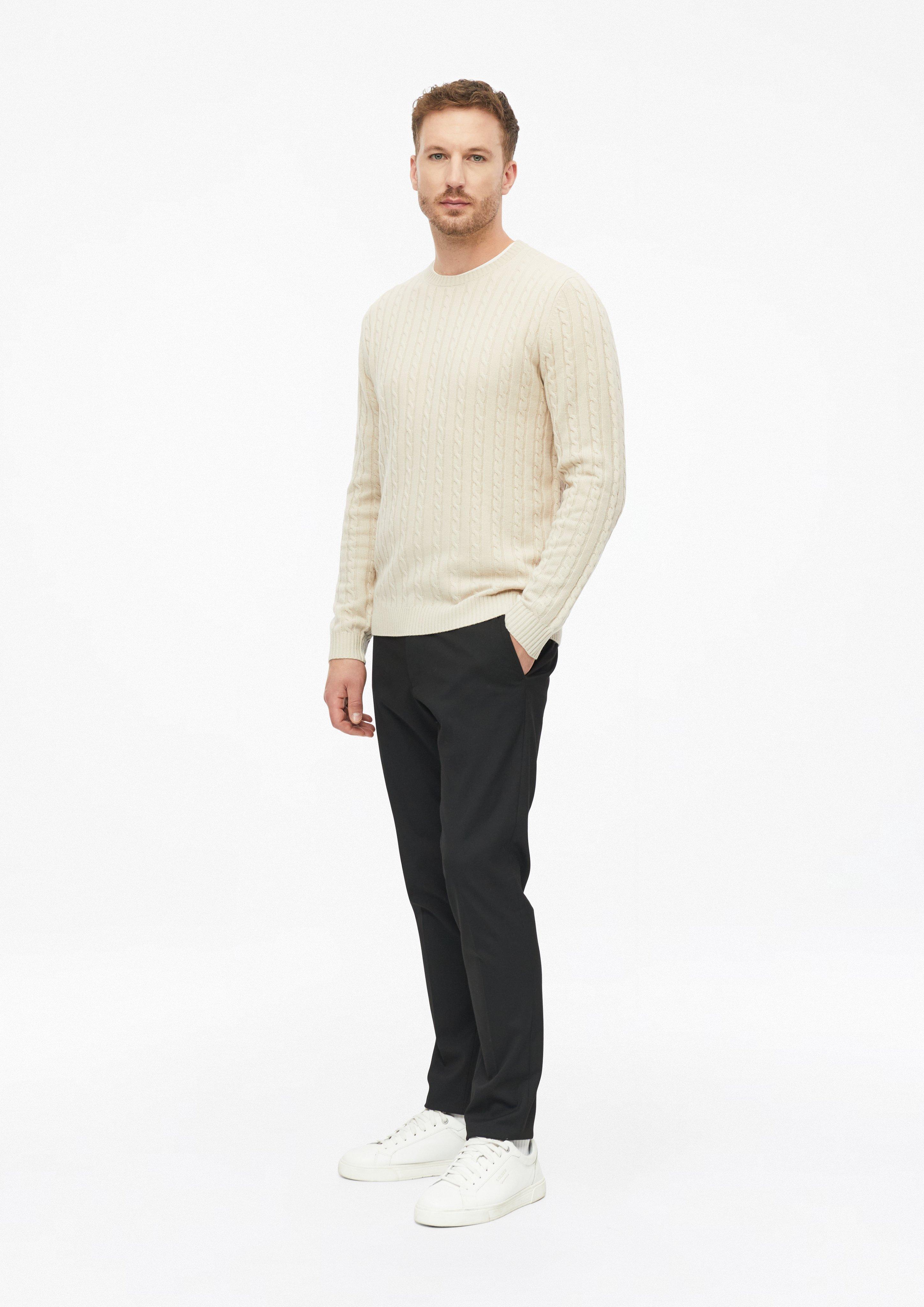 Hommes Pull en maille en beige de s.Oliver BLACK LABEL