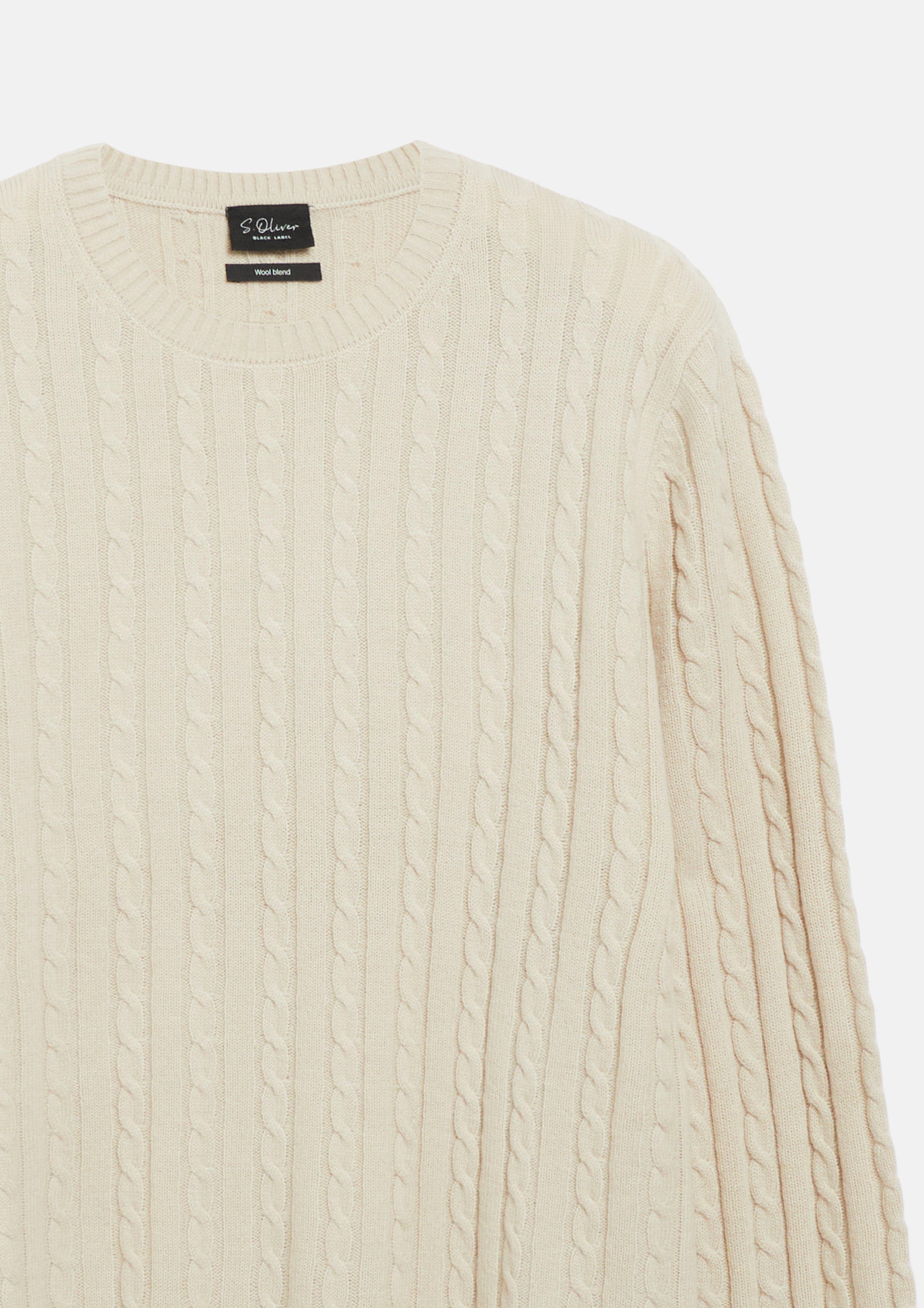 Hommes Pull en maille en beige de s.Oliver BLACK LABEL