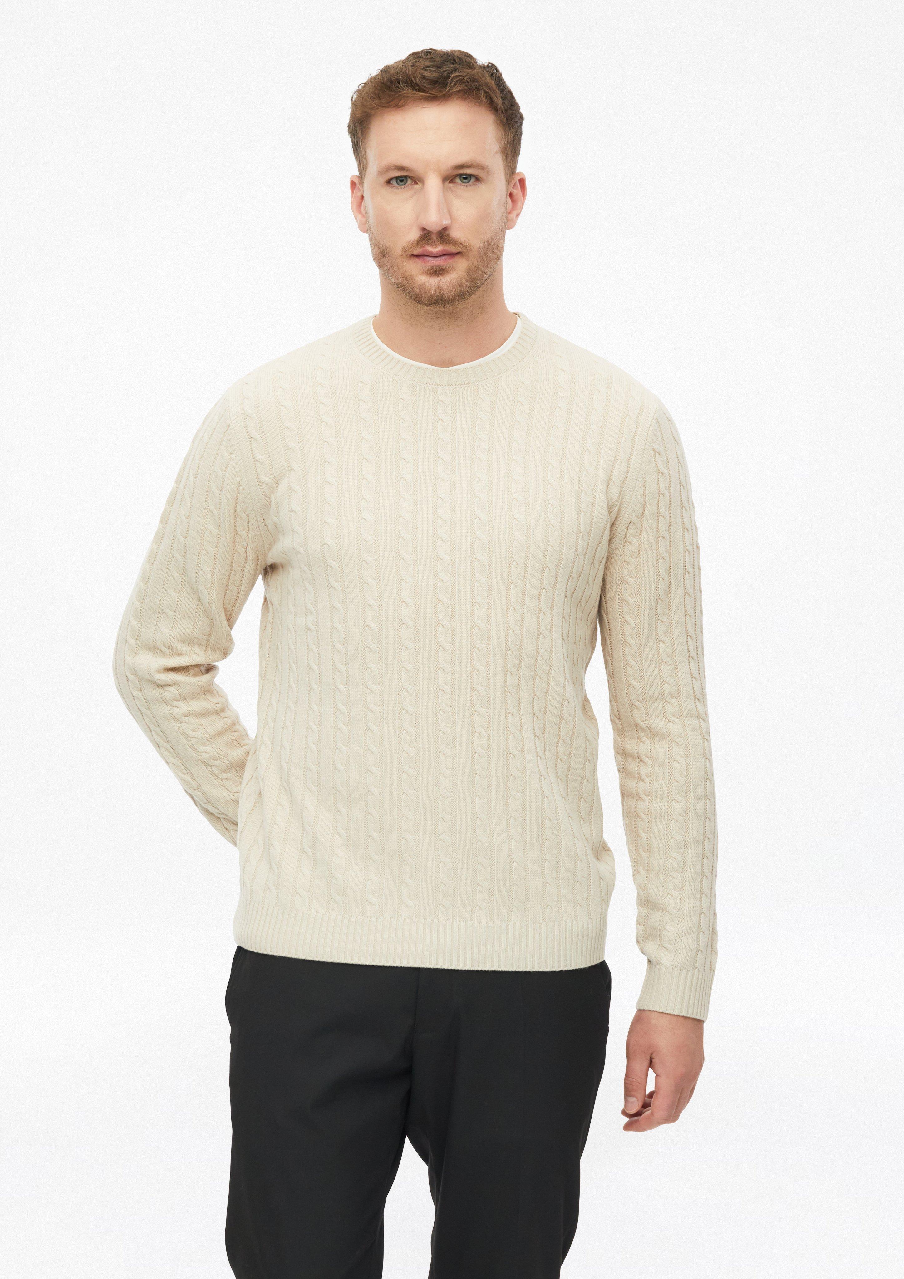 Hommes Pull en maille en beige de s.Oliver BLACK LABEL