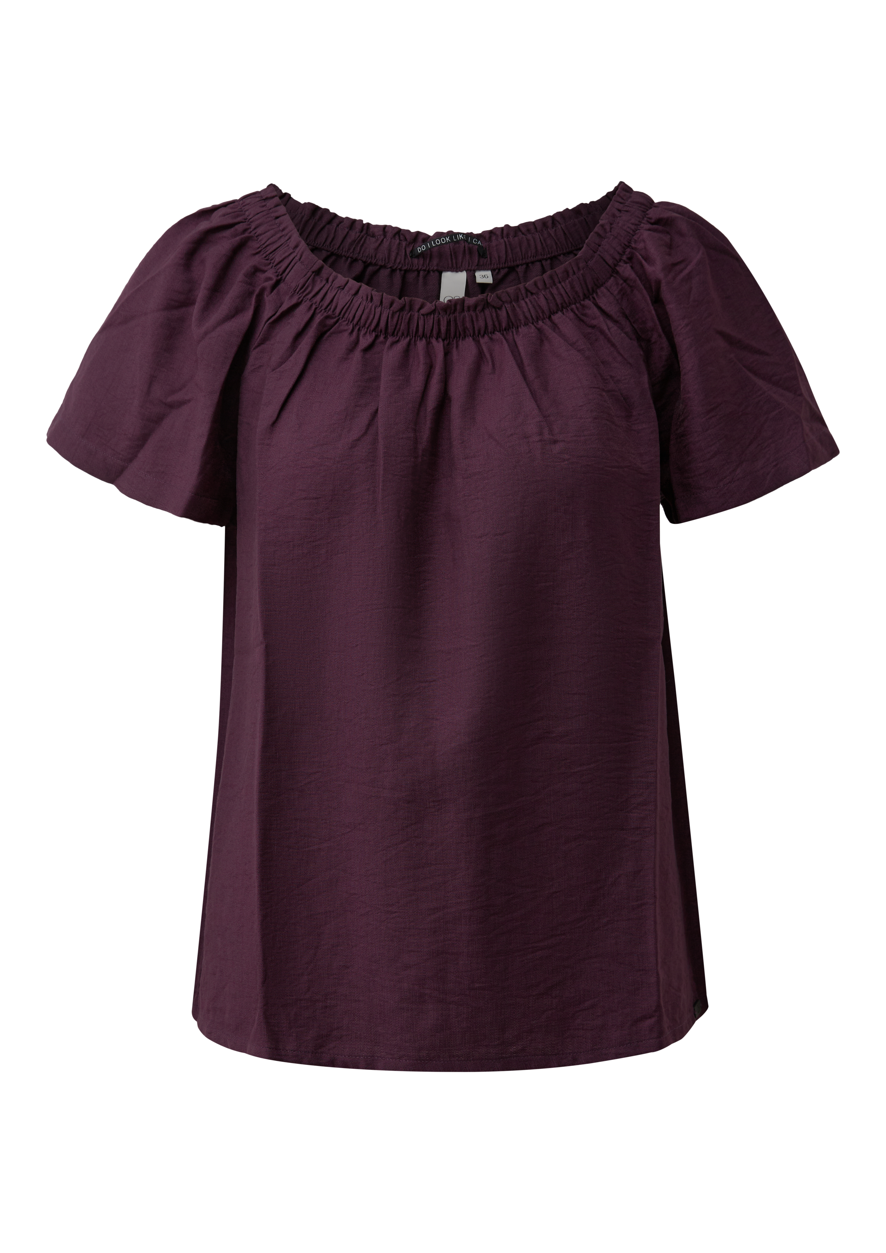 Qs Viskosemix-Bluse Mit Carmenausschnitt
