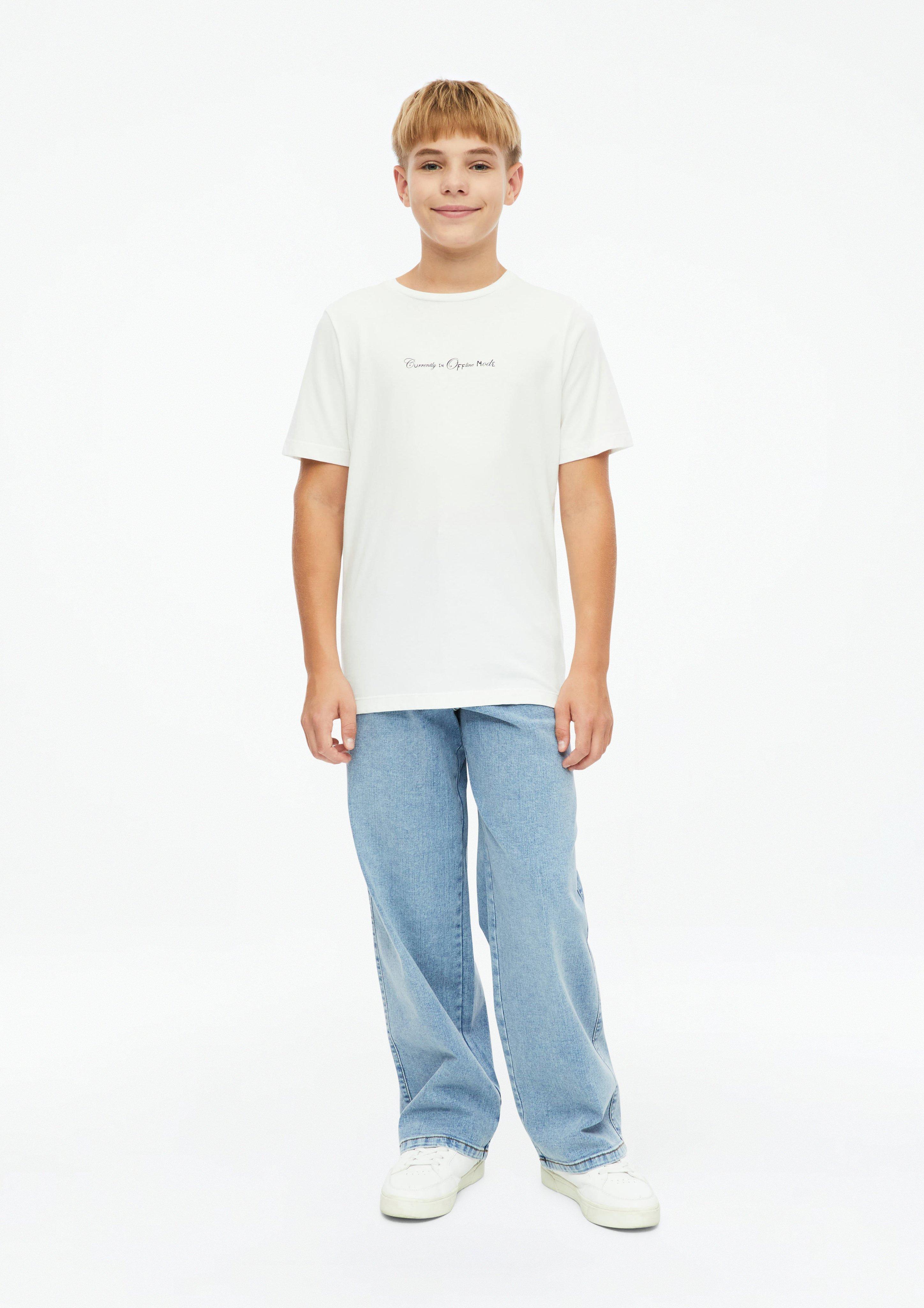 Kinder T-Shirt mit Frontprint in creme von s.Oliver