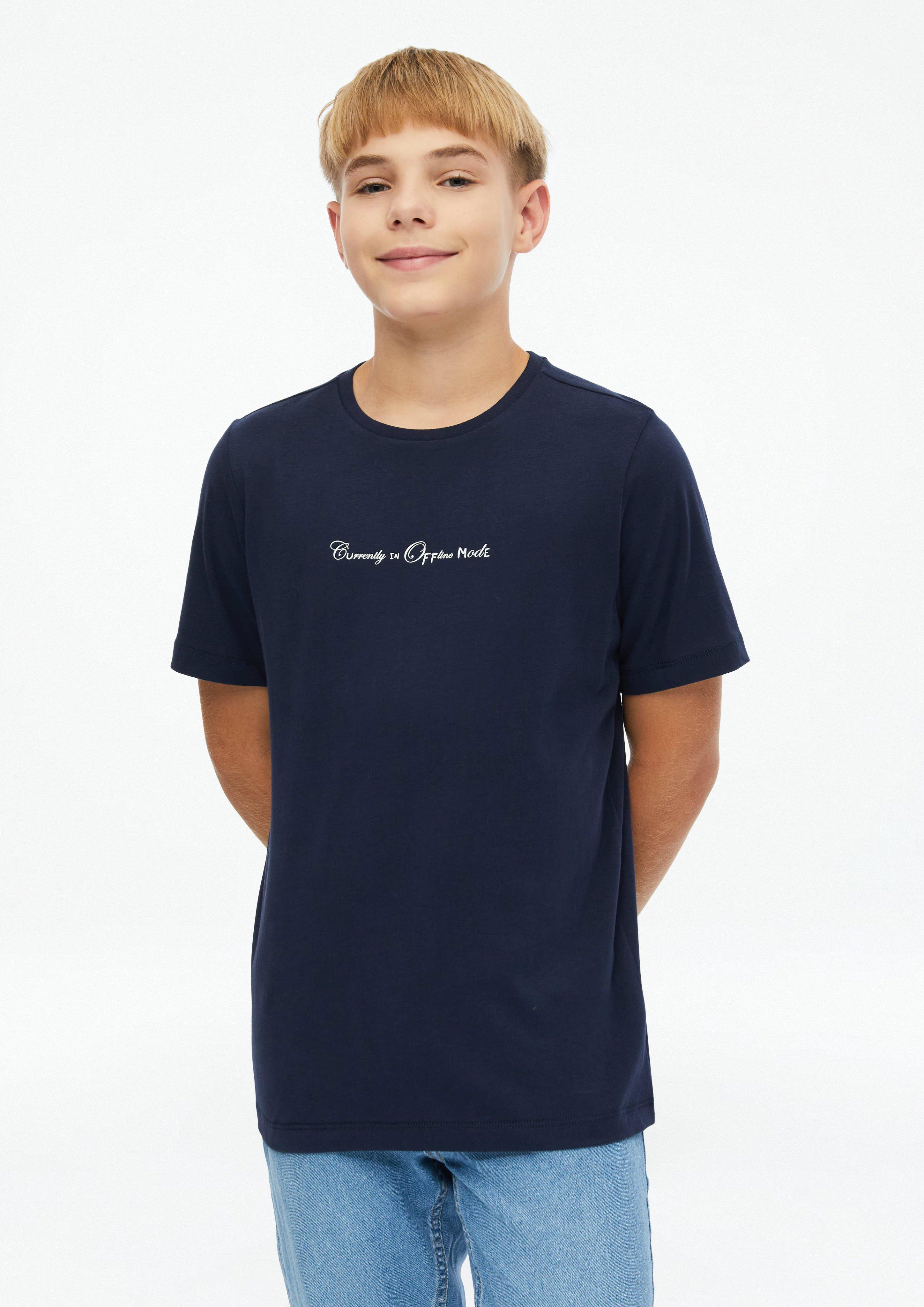 T-shirt avec imprimé sur le devant en bleu marine de s.Oliver