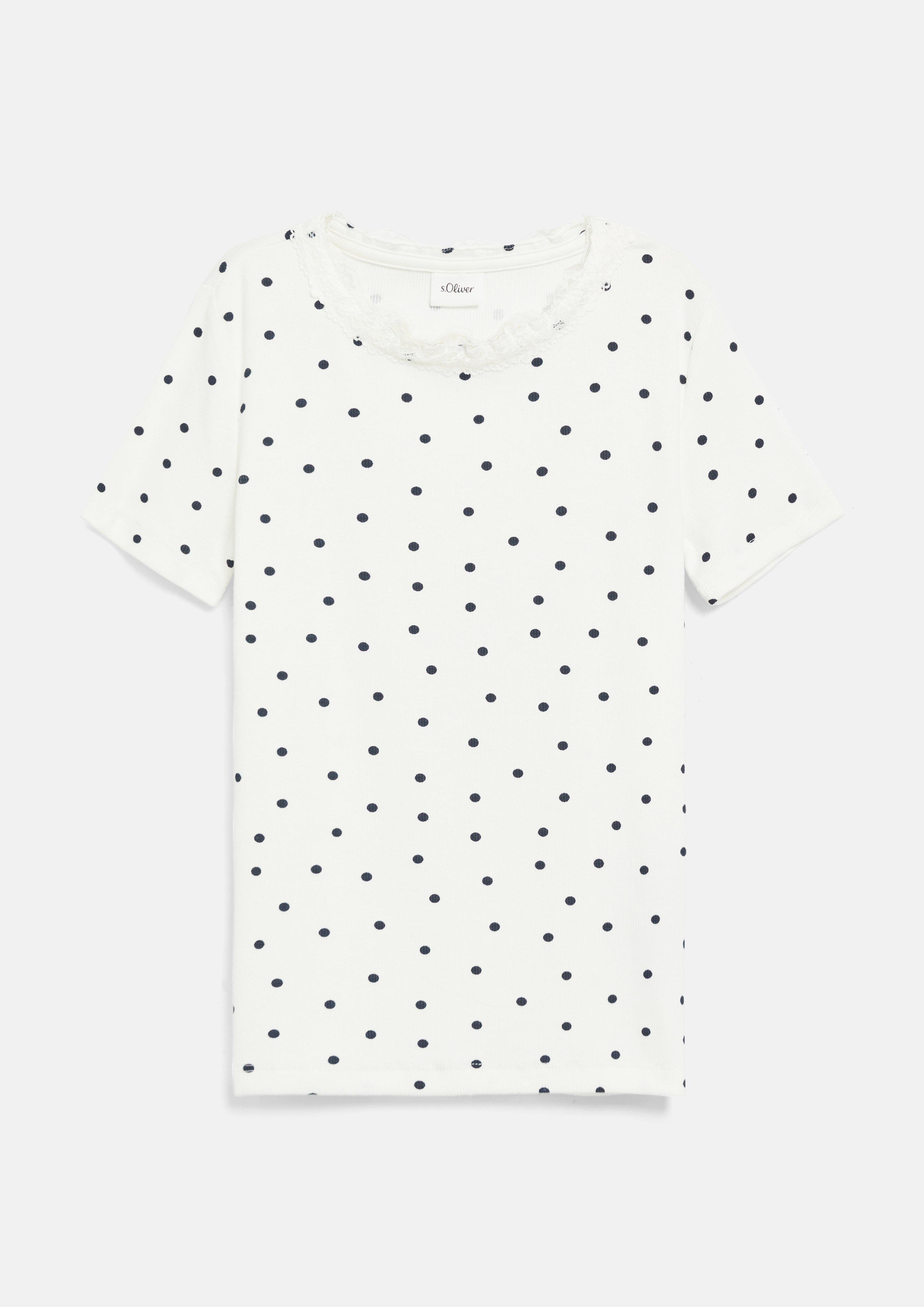 Kinder T-Shirt mit Spitze im Slim Fit in  von s.Oliver