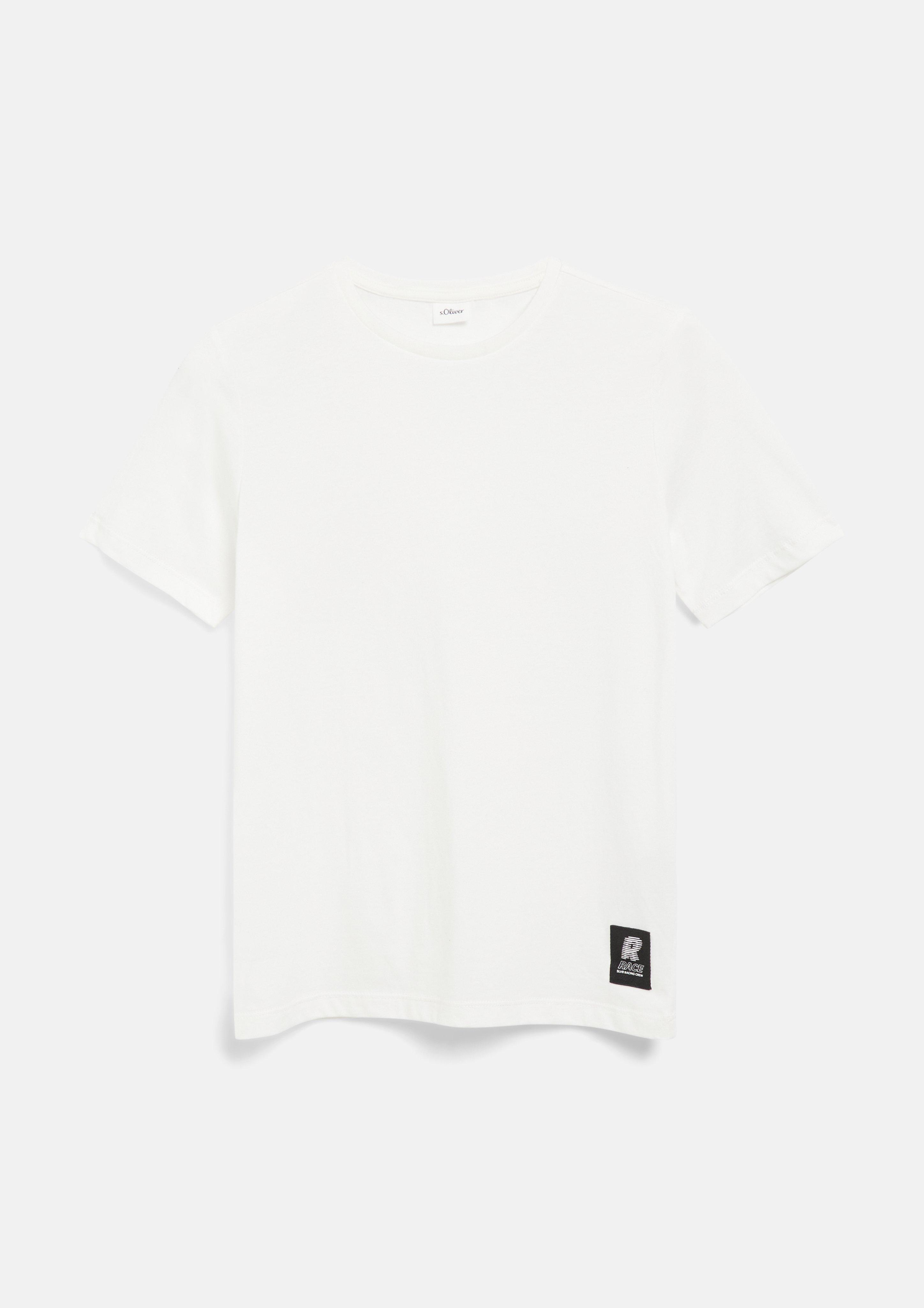 Junior T-shirt met kunstafbeelding in crème van s.Oliver