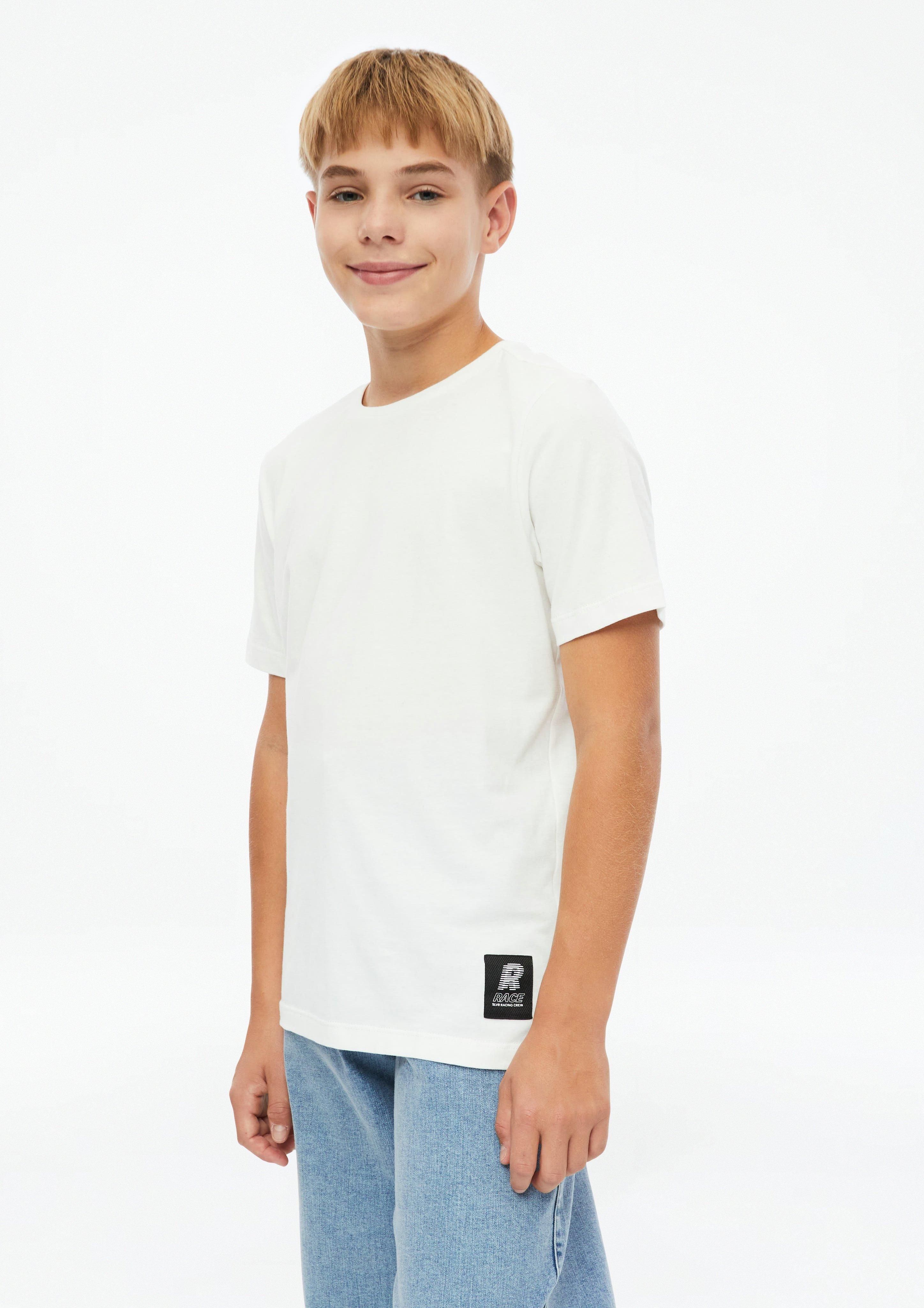 T-shirt met kunstafbeelding in crème van s.Oliver