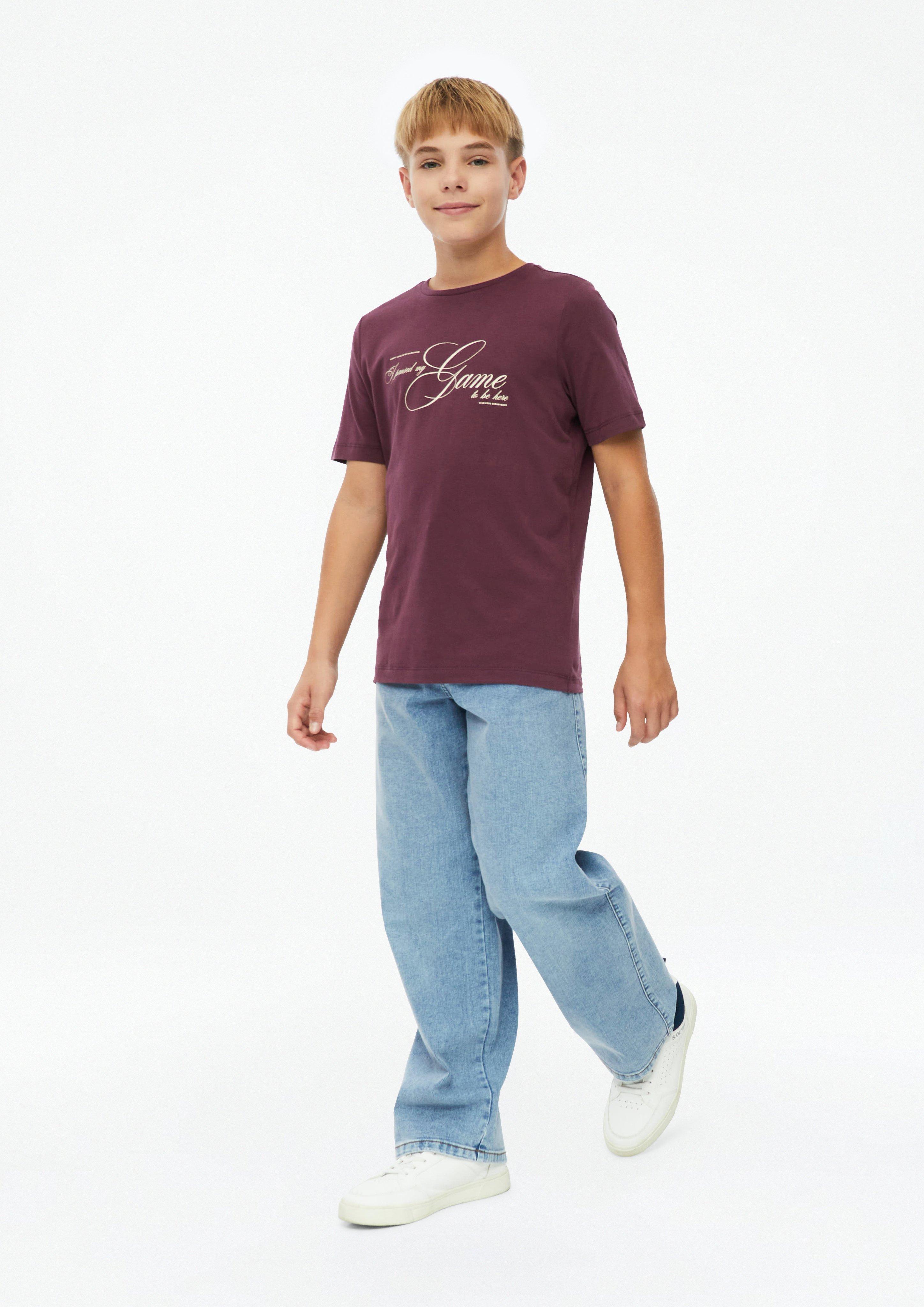 Kinder T-Shirt mit Artwork in rot von s.Oliver