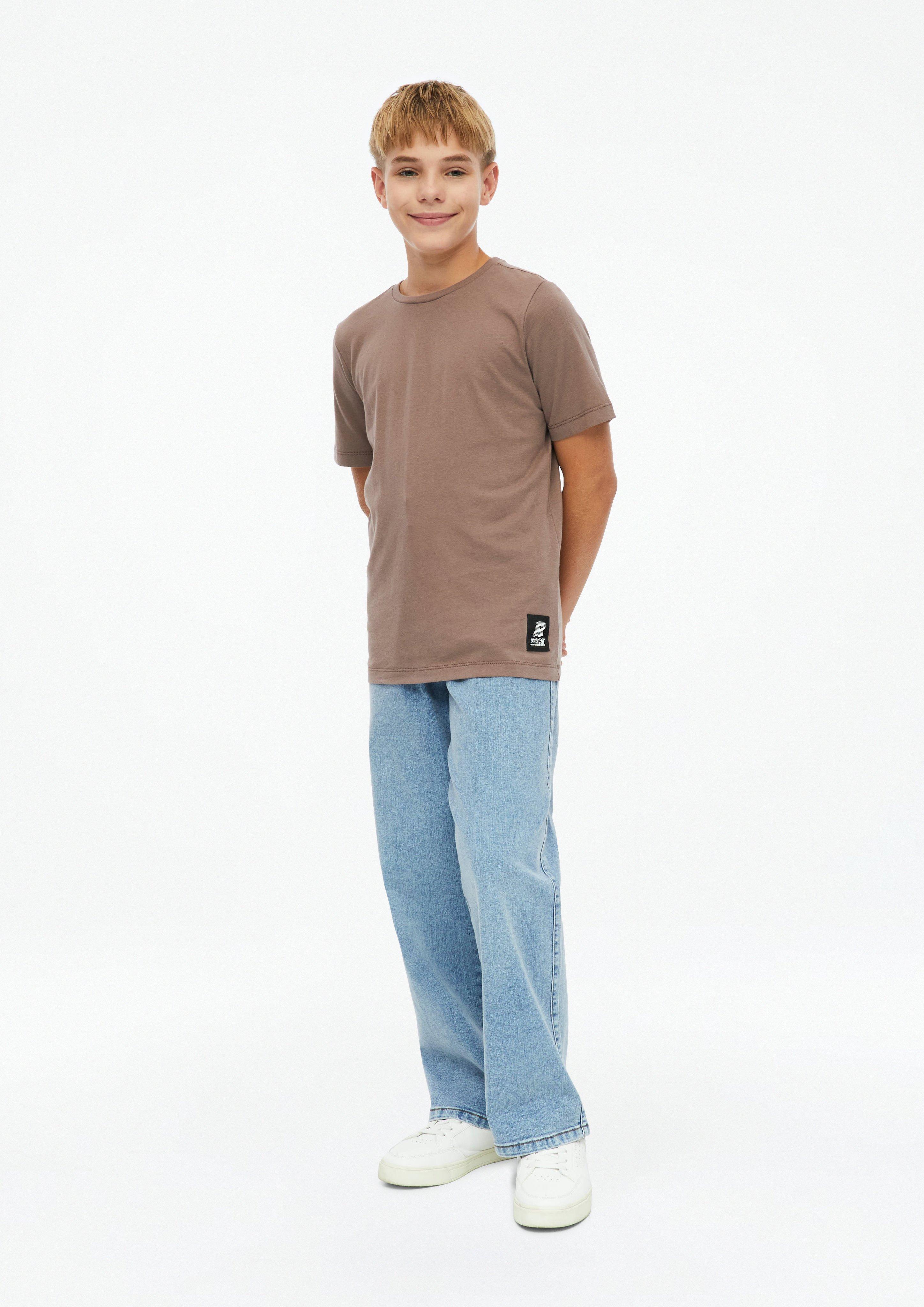 Kinder T-Shirt mit Artwork in braun von s.Oliver