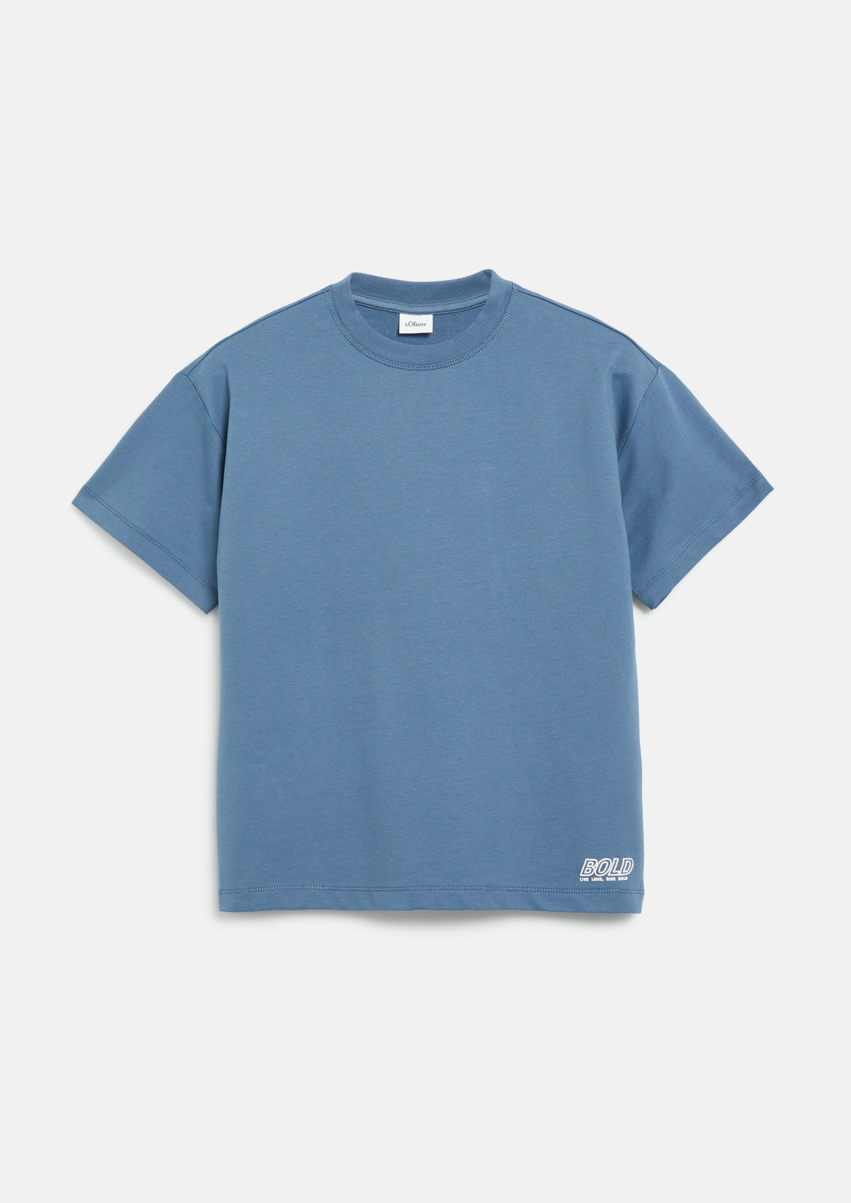 Junior T-shirt oversize en molleton léger avec imprimé en bleu de s.Oliver