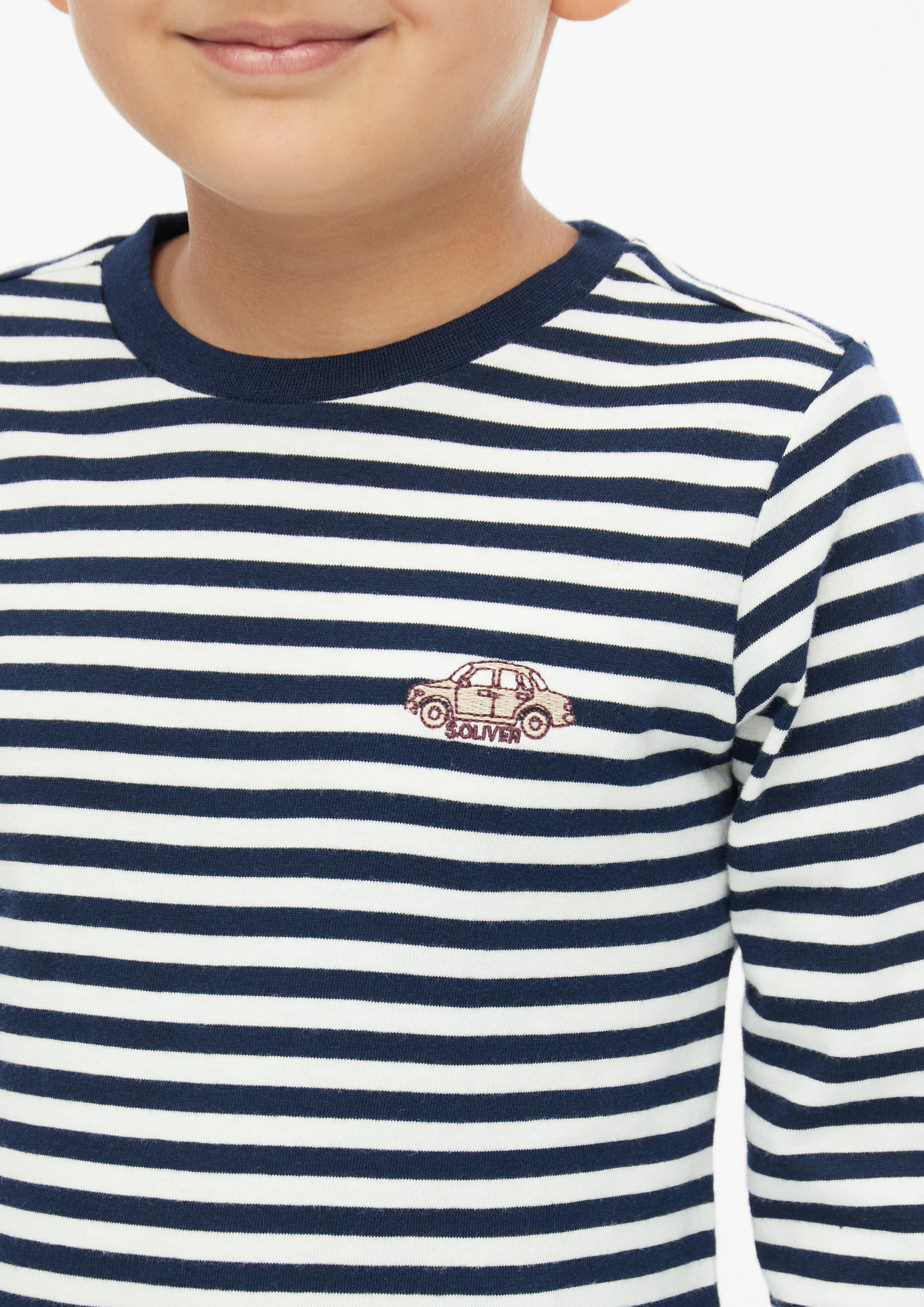 Kids Long-Sleeve T-Shirt with Artwork in blue by s.Oliver