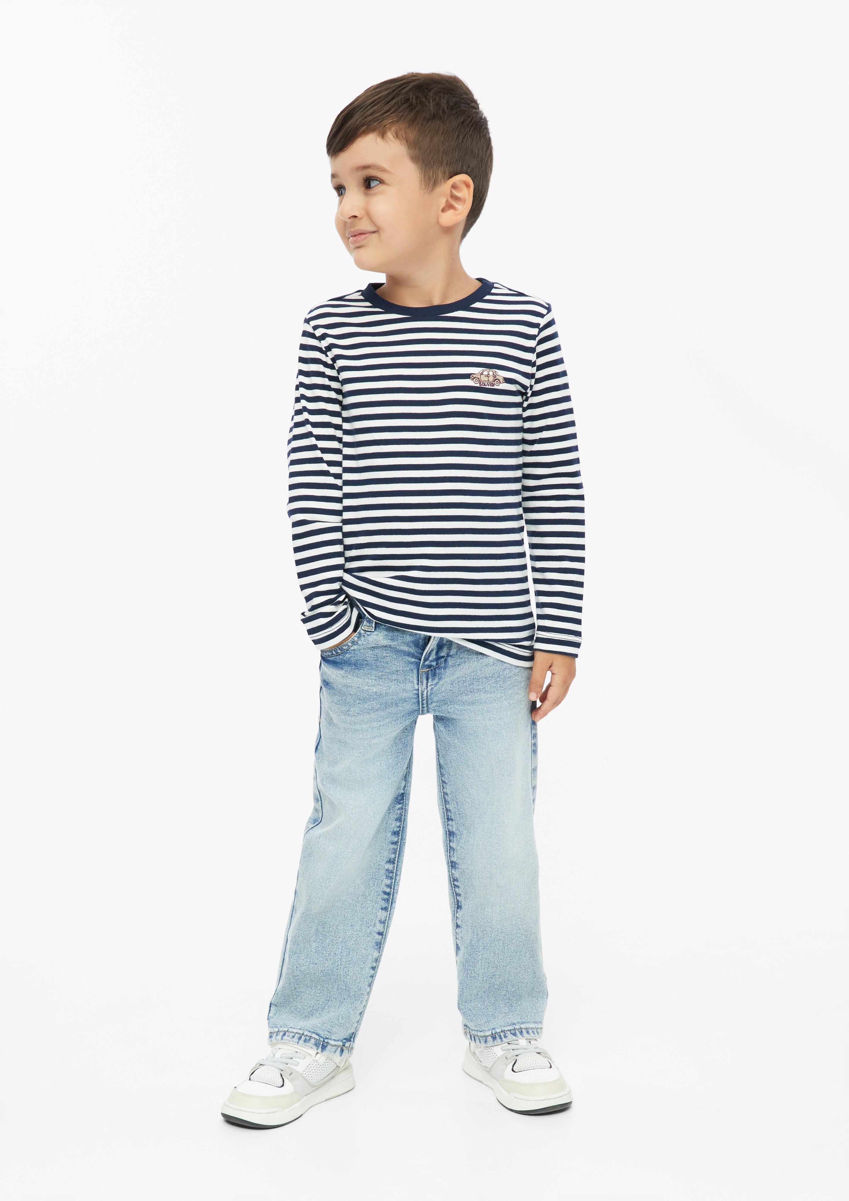 Kids Long-Sleeve T-Shirt with Artwork in blue by s.Oliver