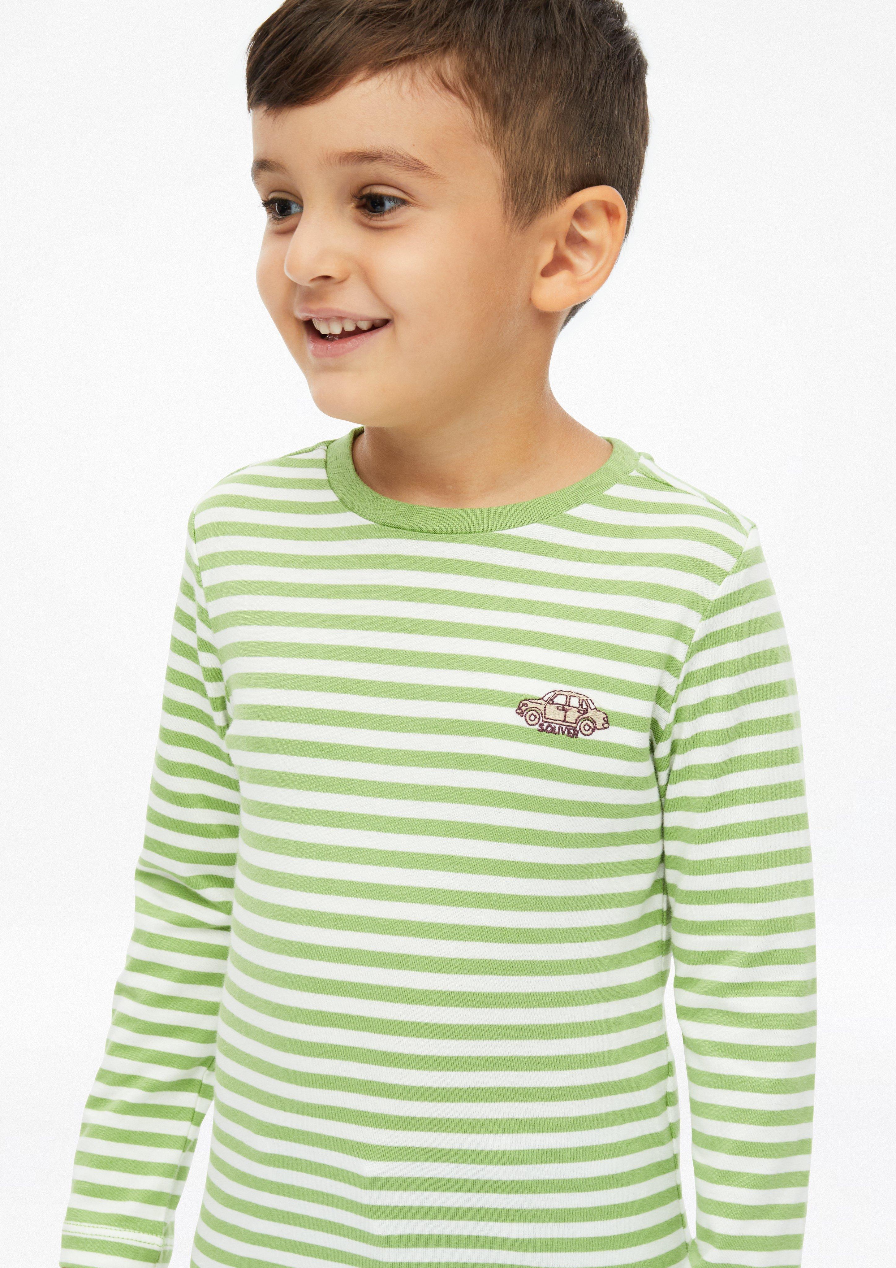 Kids Long-Sleeve T-Shirt with Artwork in white by s.Oliver