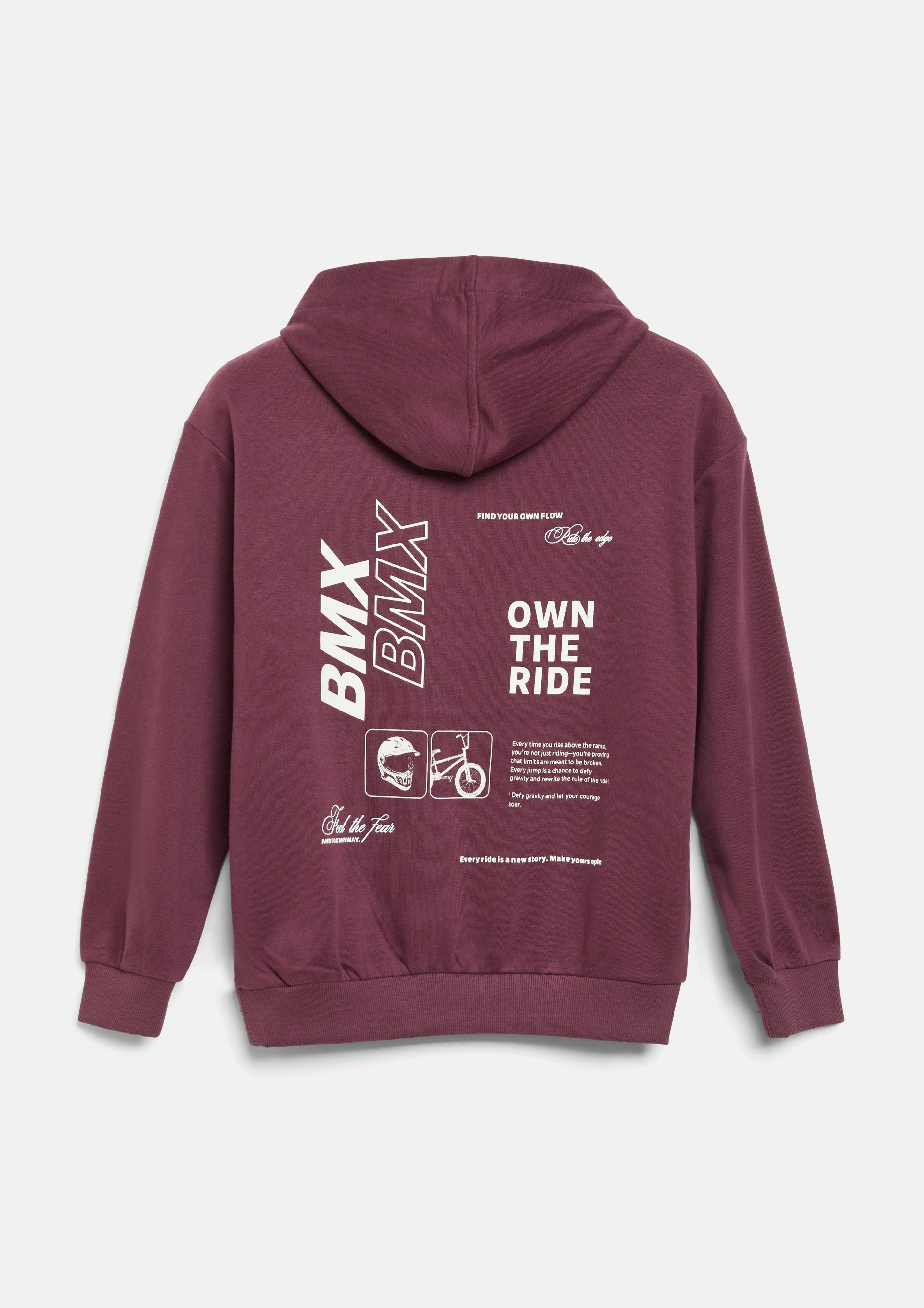 Kids Oversized Hooded Sweatshirt with Patch in red by s.Oliver