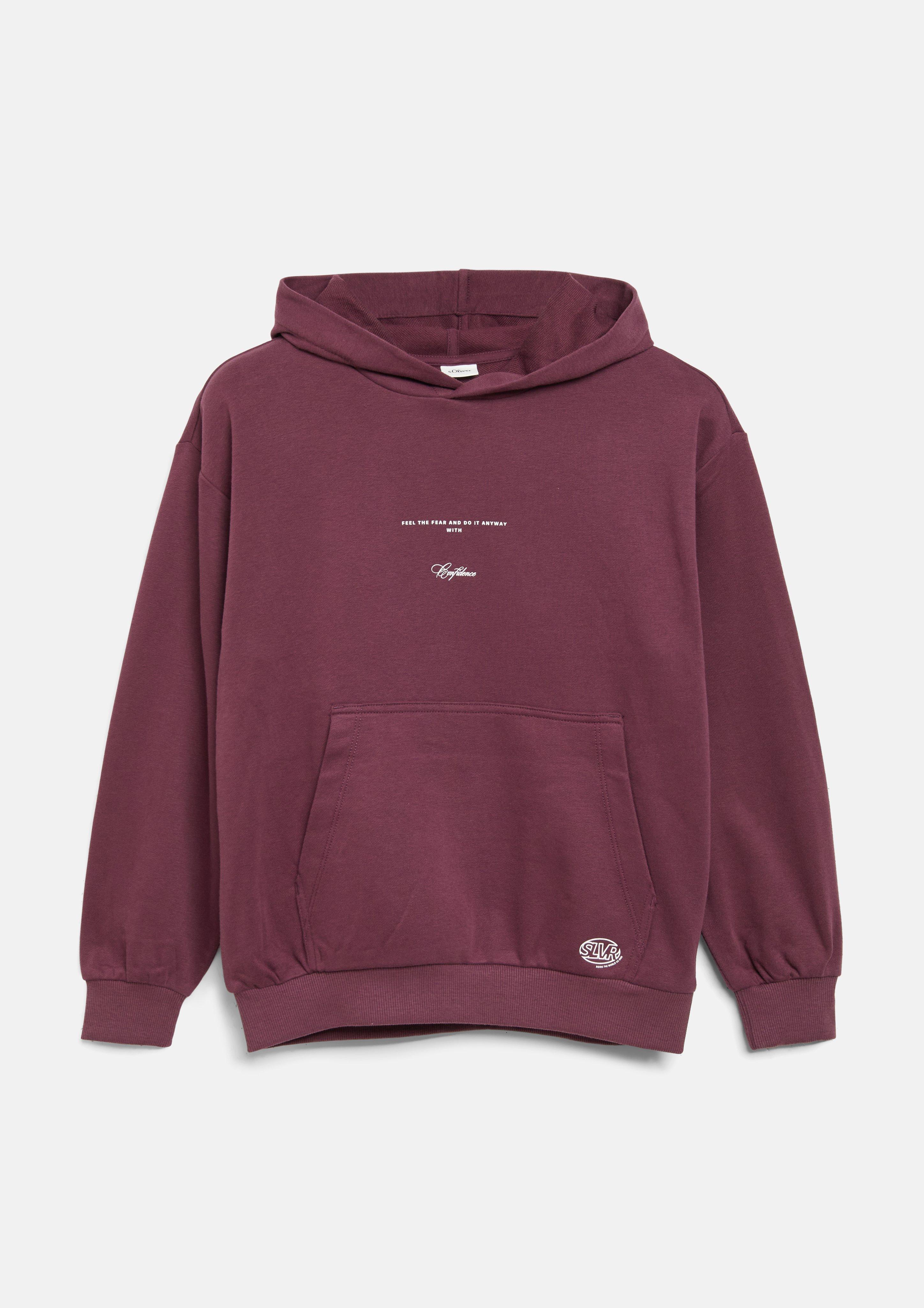 Kids Oversized Hooded Sweatshirt with Patch in red by s.Oliver