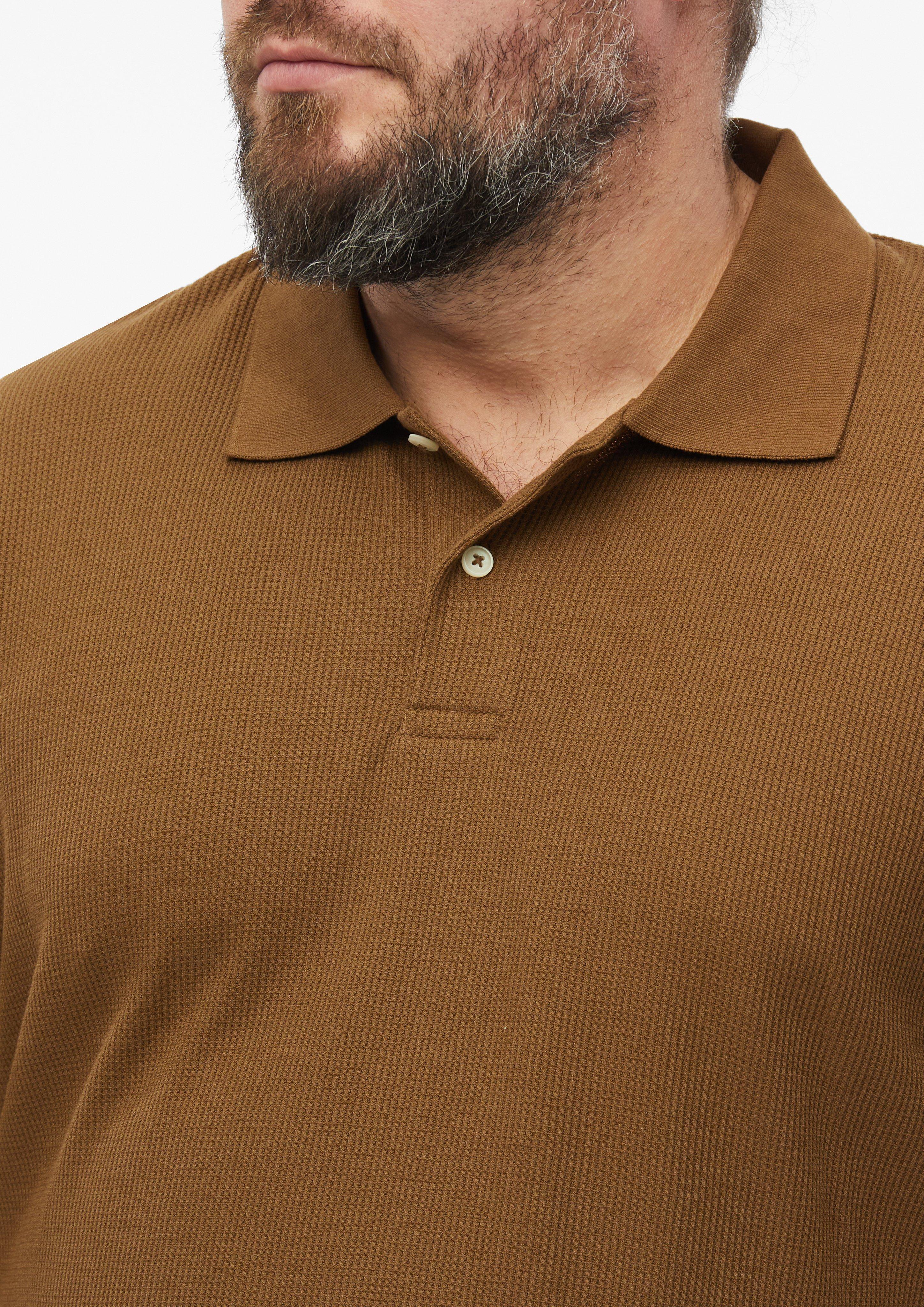 Heren Poloshirt in bruin van s.Oliver Men Big Sizes