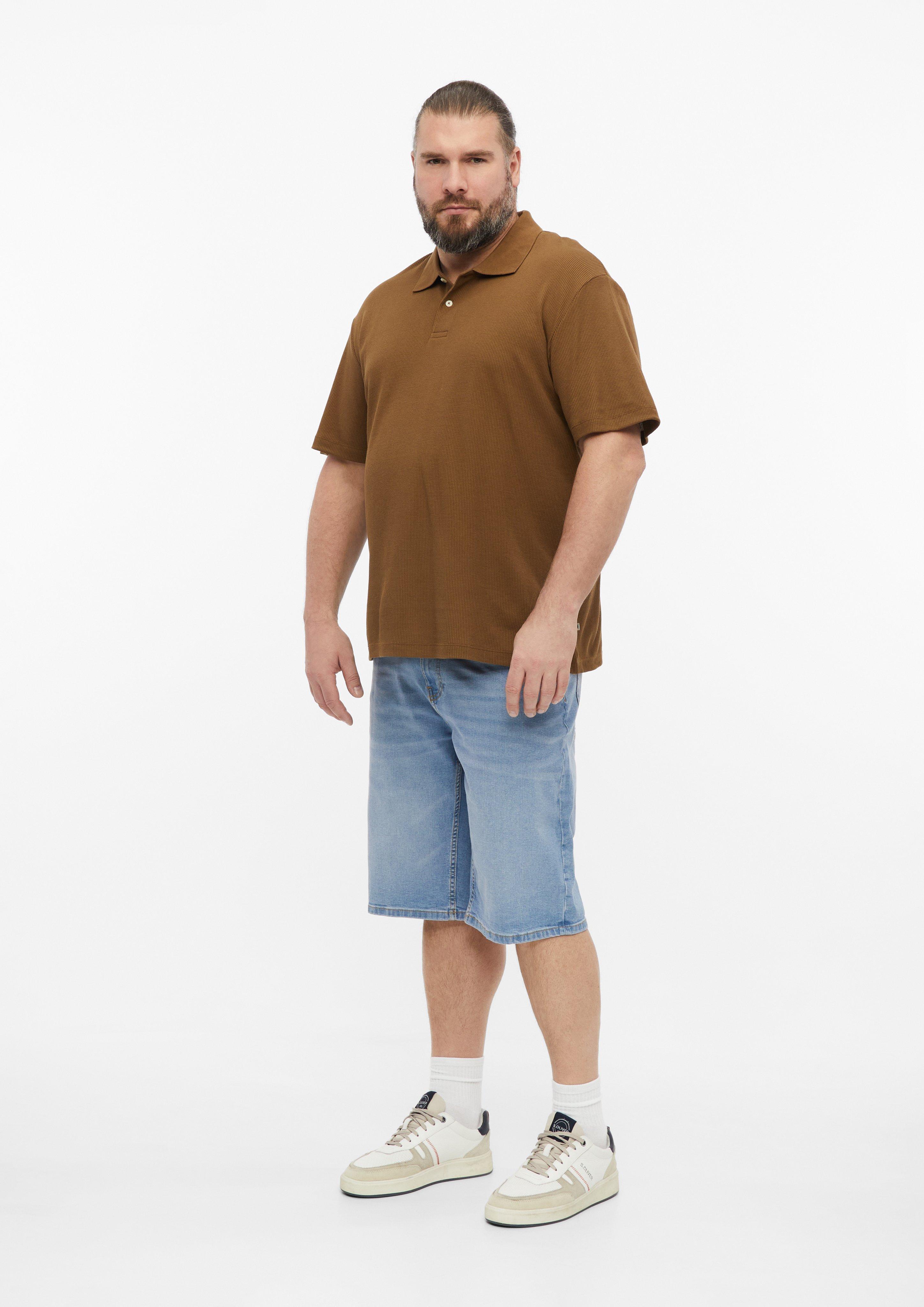 Heren Poloshirt in bruin van s.Oliver Men Big Sizes