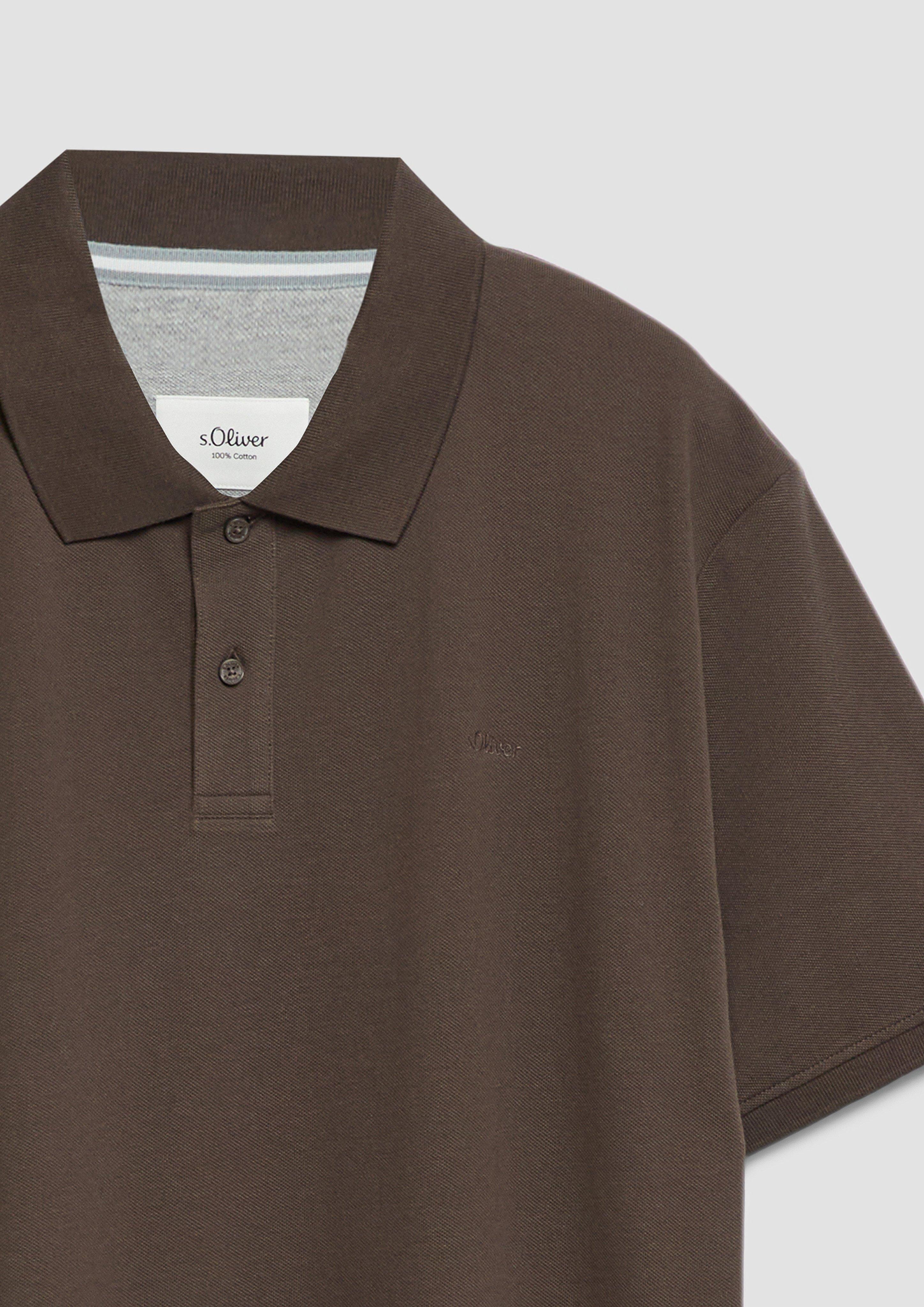 Herren Polo-Shirt in braun von s.Oliver Men Big Sizes