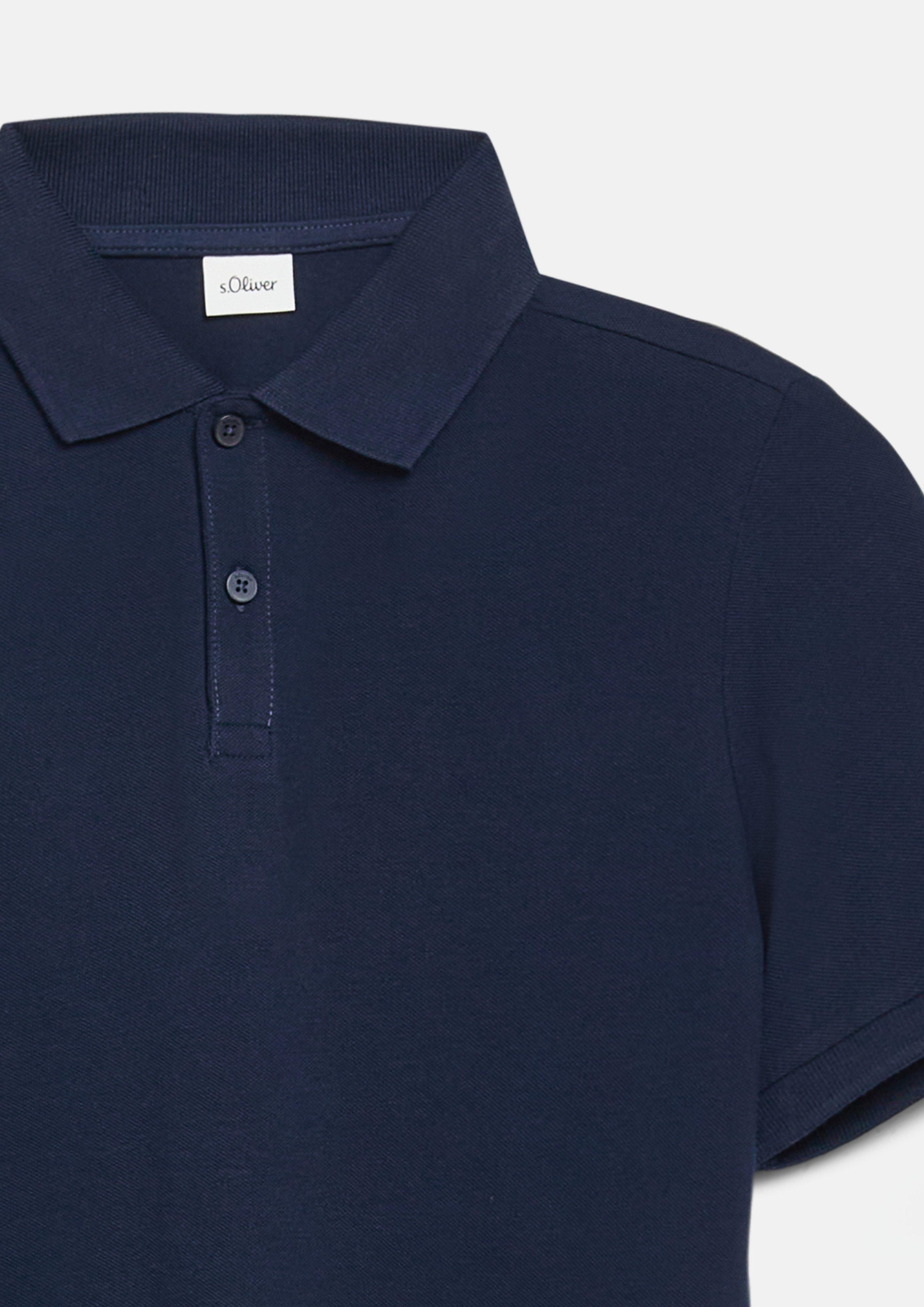 Kids Cotton piqué polo shirt in blue by s.Oliver
