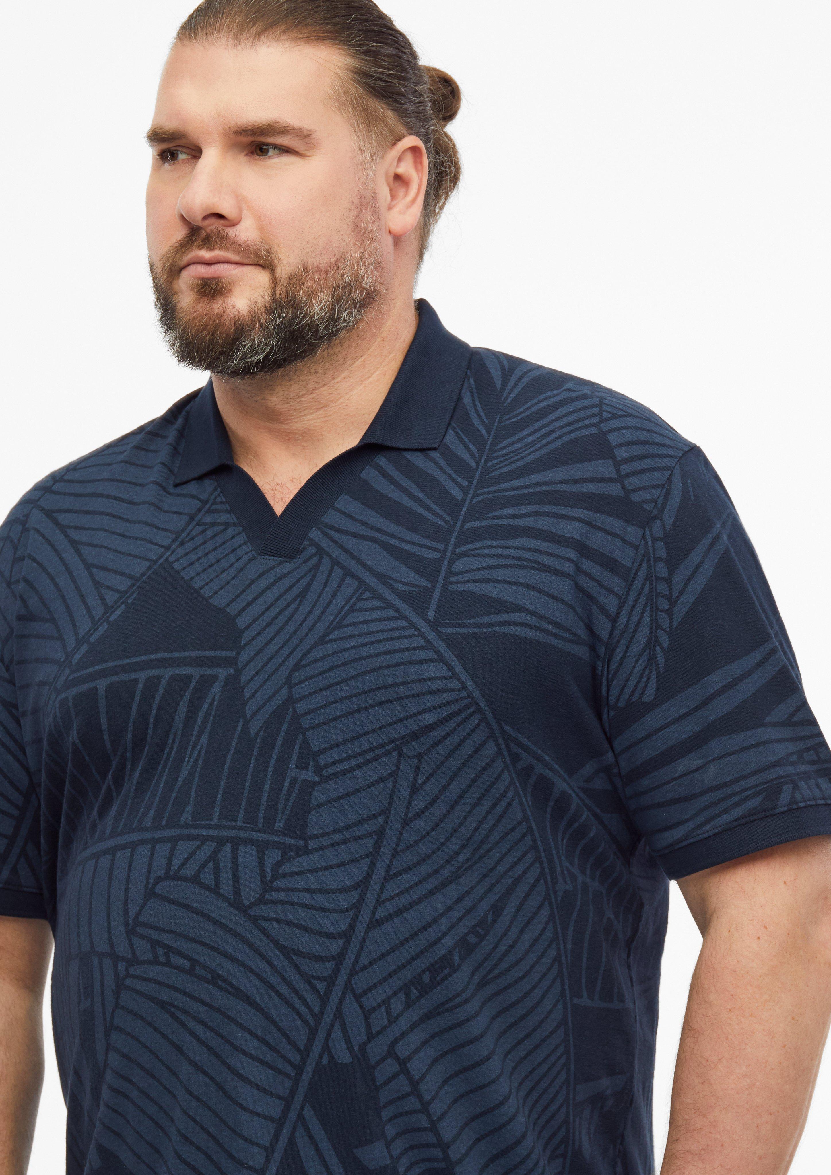 Men Polo Shirt in blue by s.Oliver Men Big Sizes