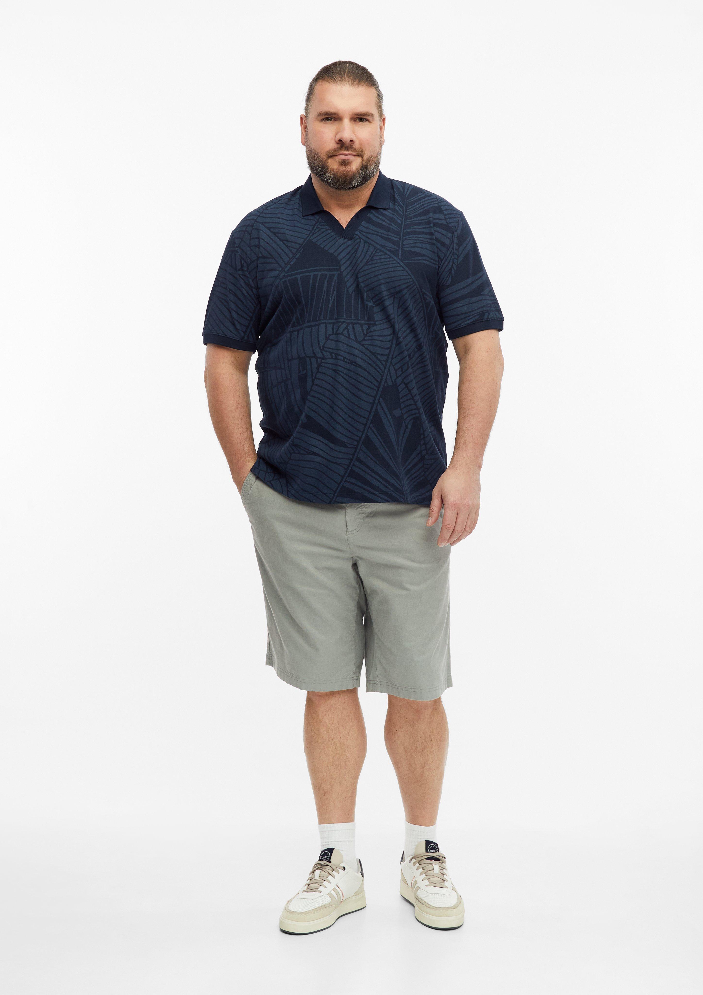 Men Polo Shirt in blue by s.Oliver Men Big Sizes