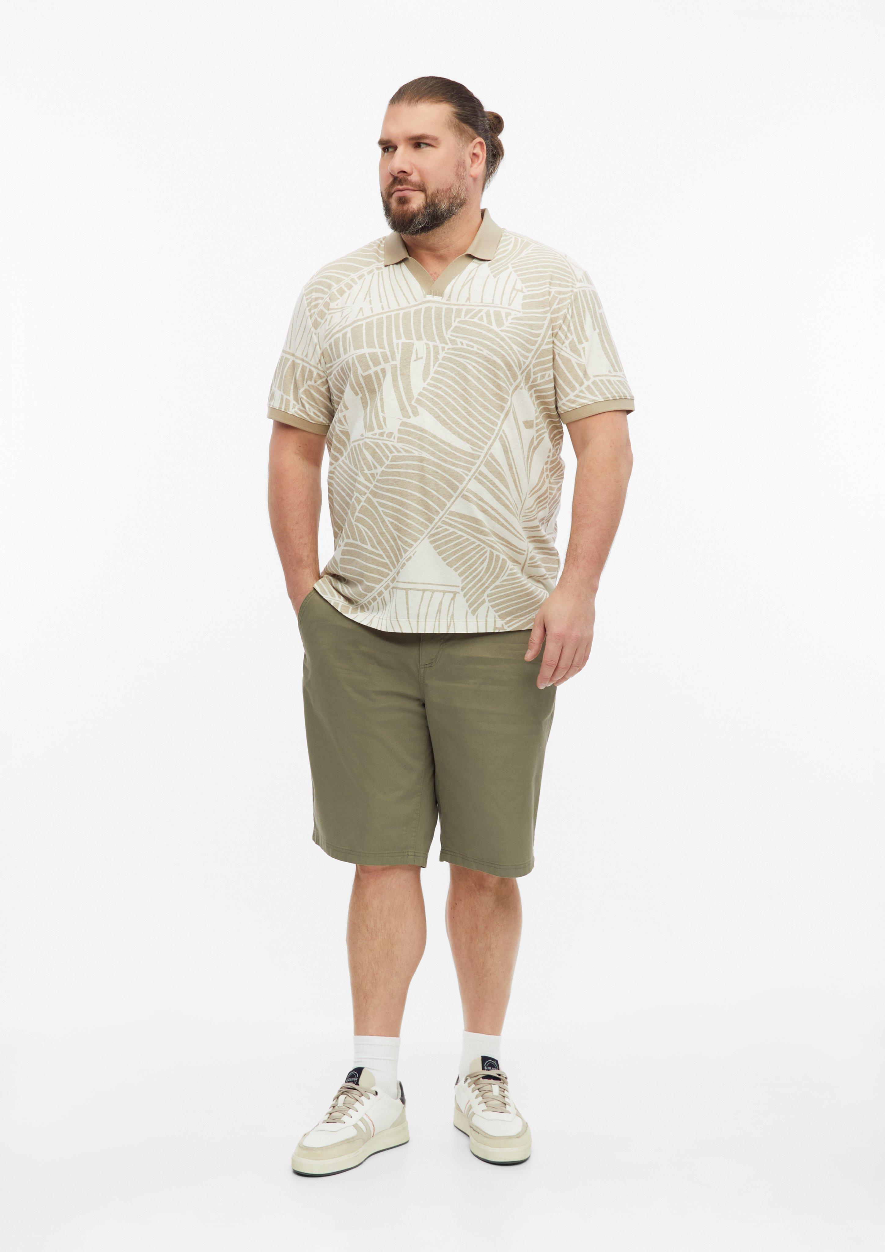 Men Polo Shirt in beige by s.Oliver Men Big Sizes