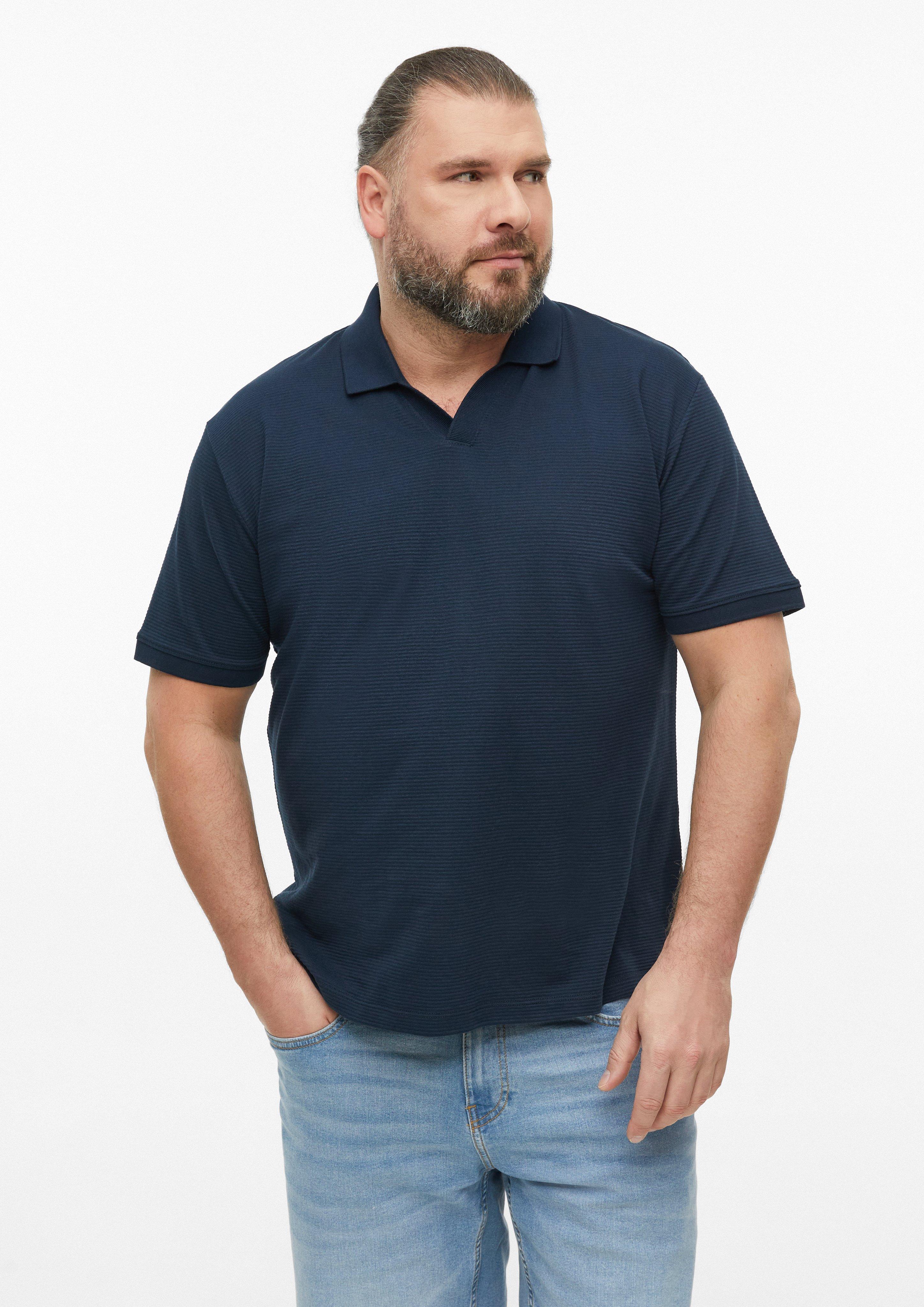 Heren Poloshirt met gestructureerde strepen in  van s.Oliver Men Big Sizes