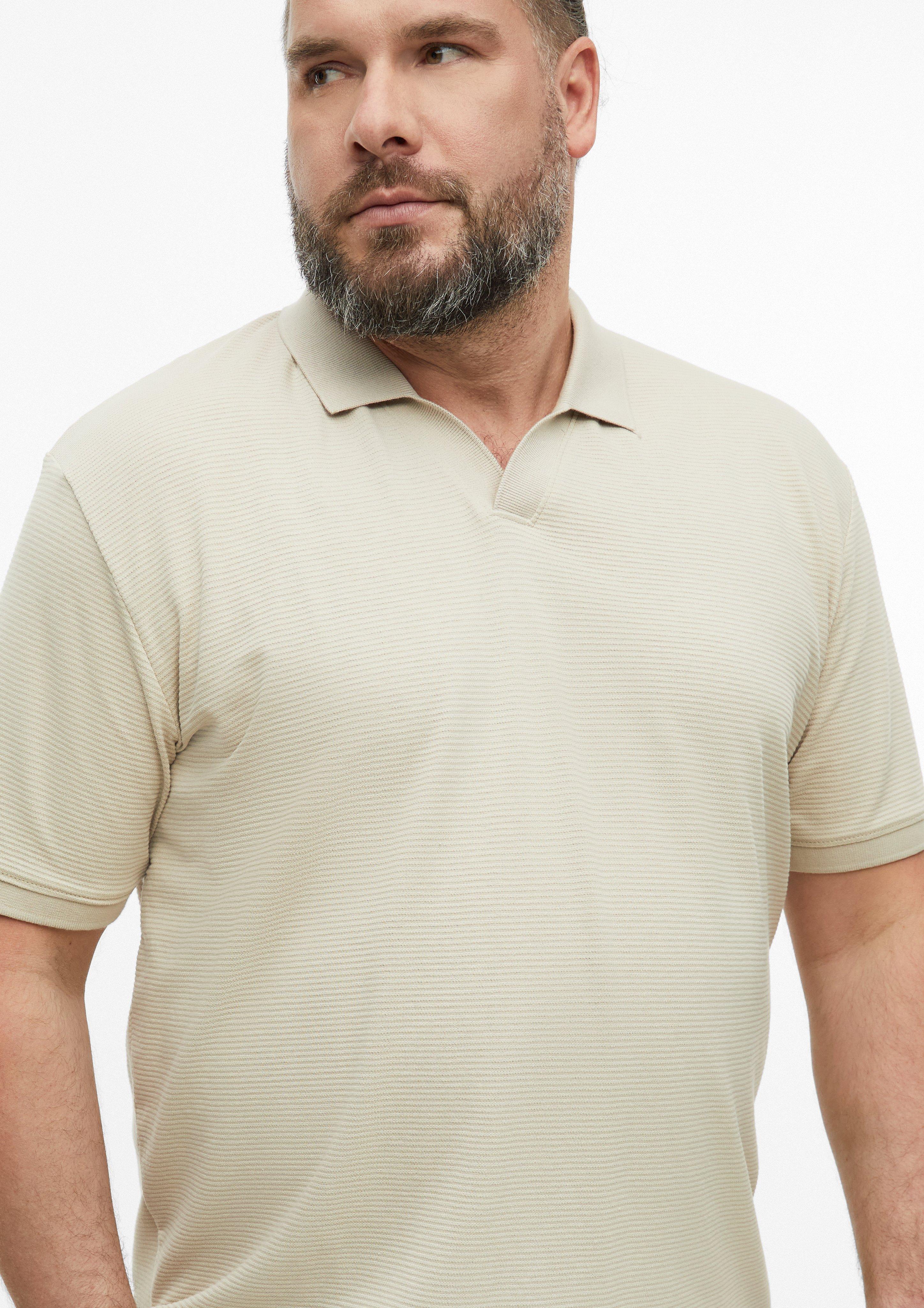 Men Polo Shirt in beige by s.Oliver Men Big Sizes