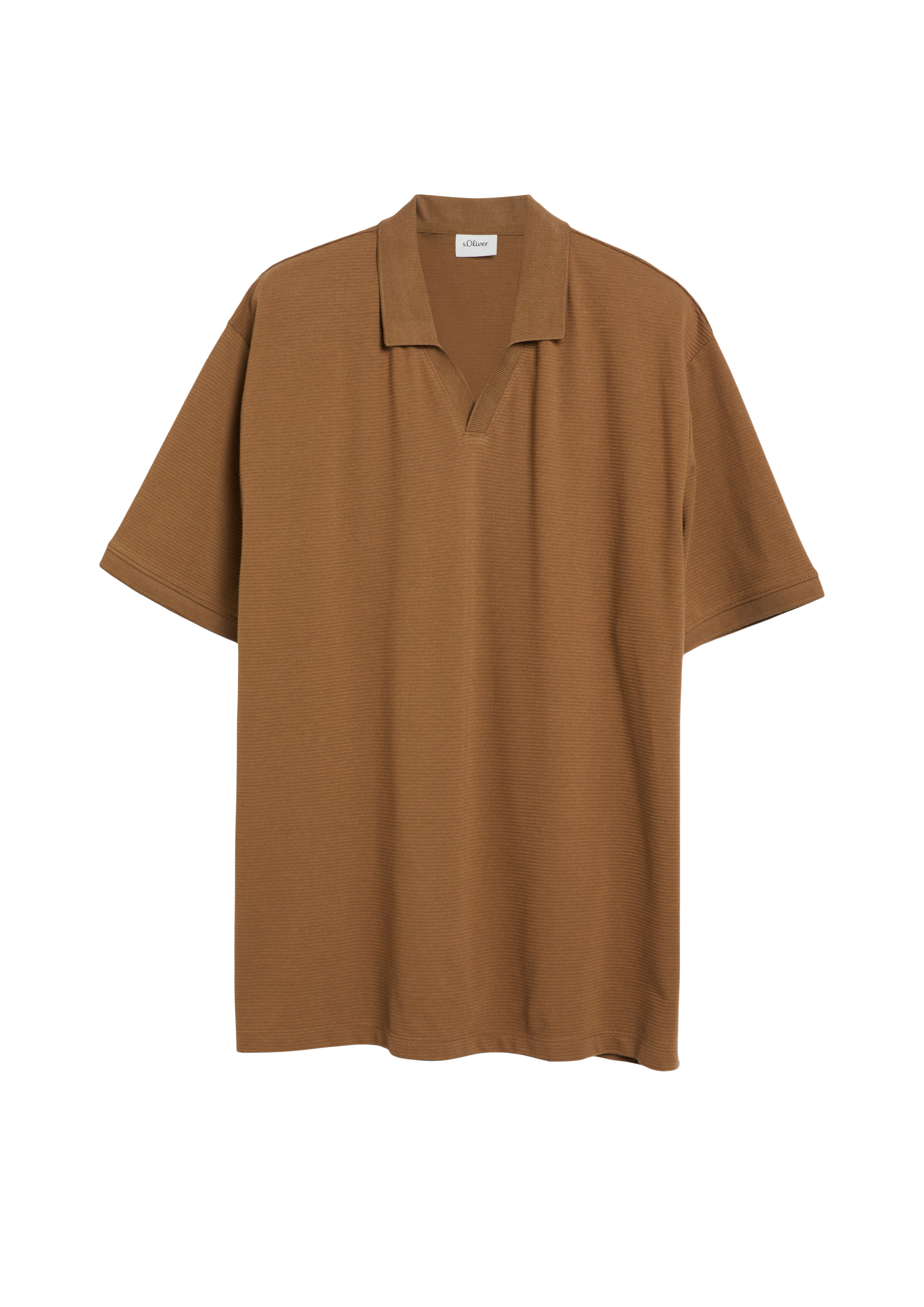 Poloshirt met gestructureerde strepen