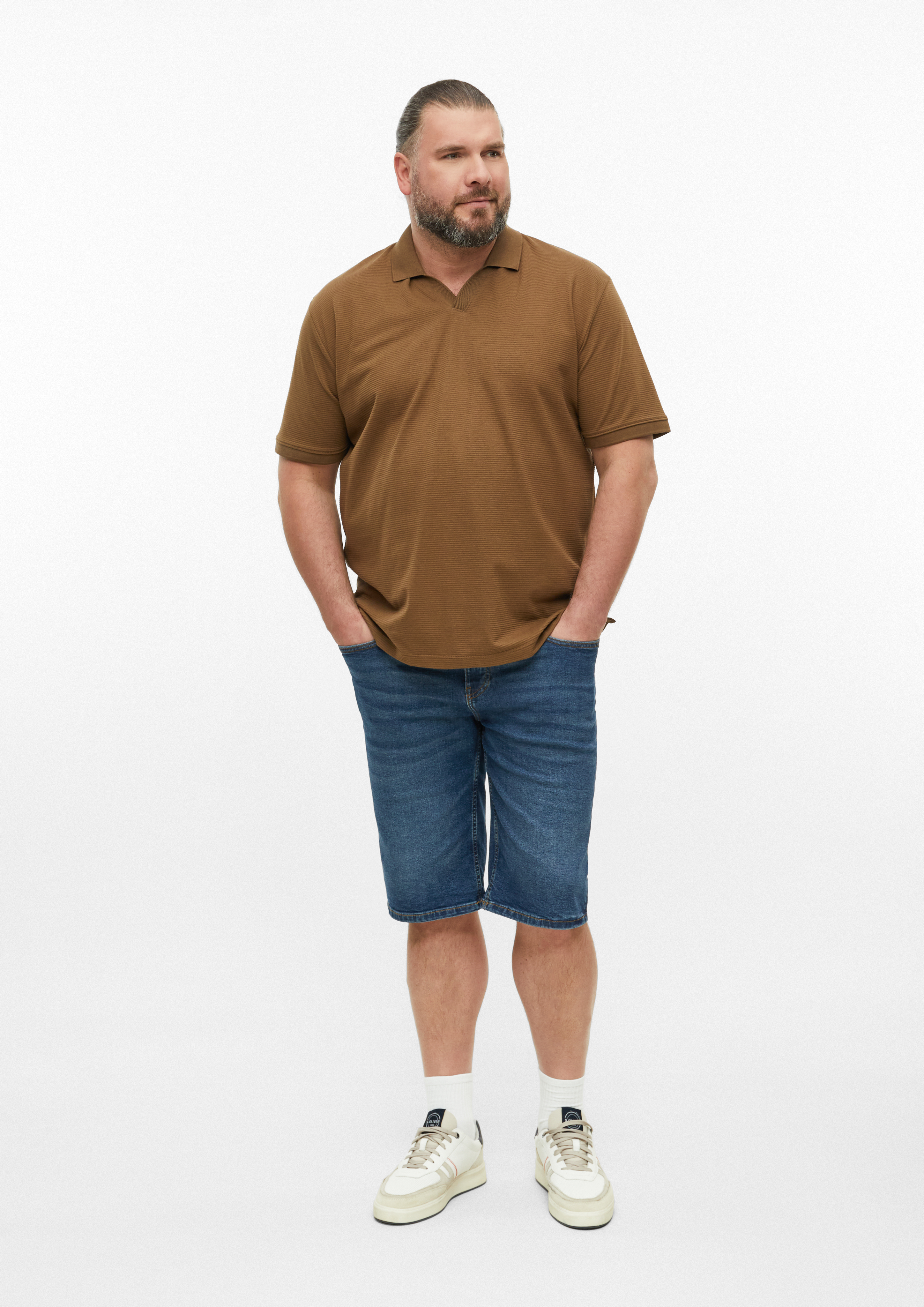 Herren Polo-Shirt in braun von s.Oliver Men Big Sizes