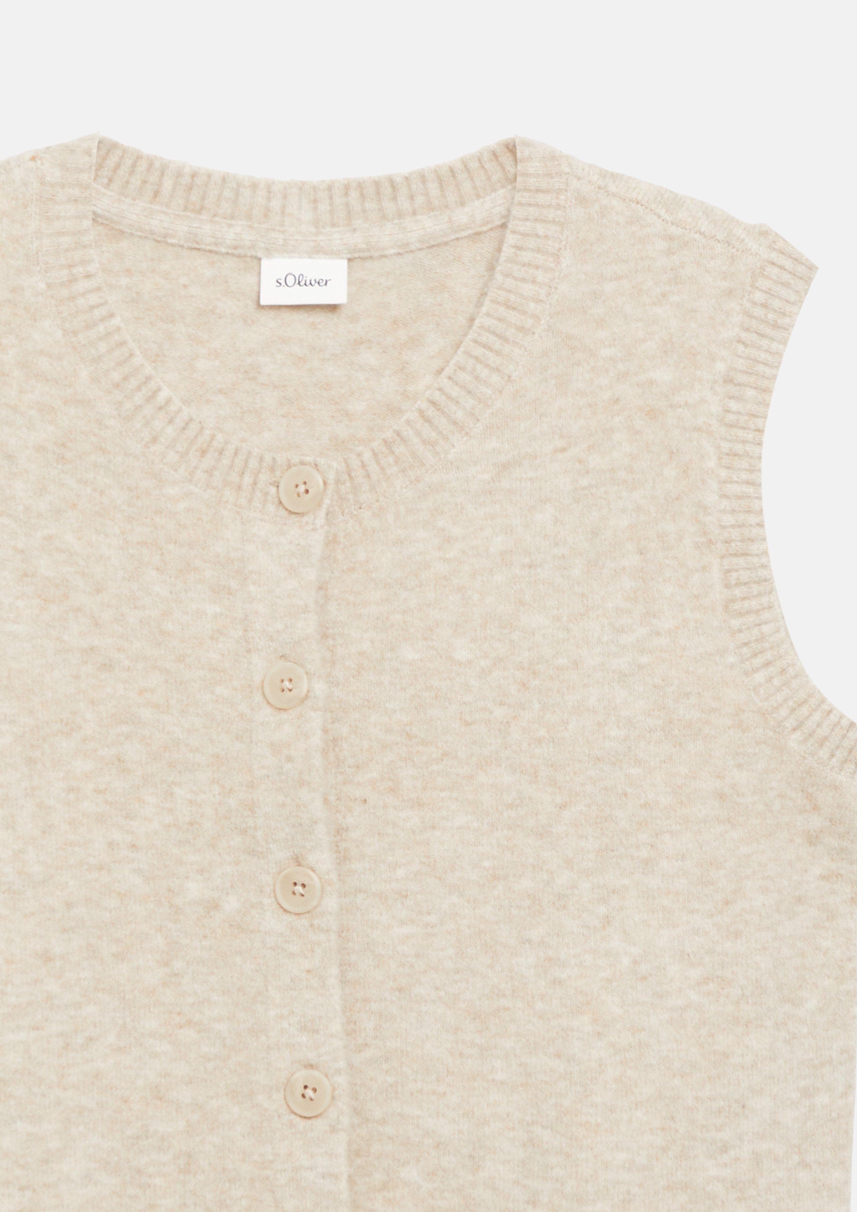 Junior Knus gebreid vest in beige van s.Oliver