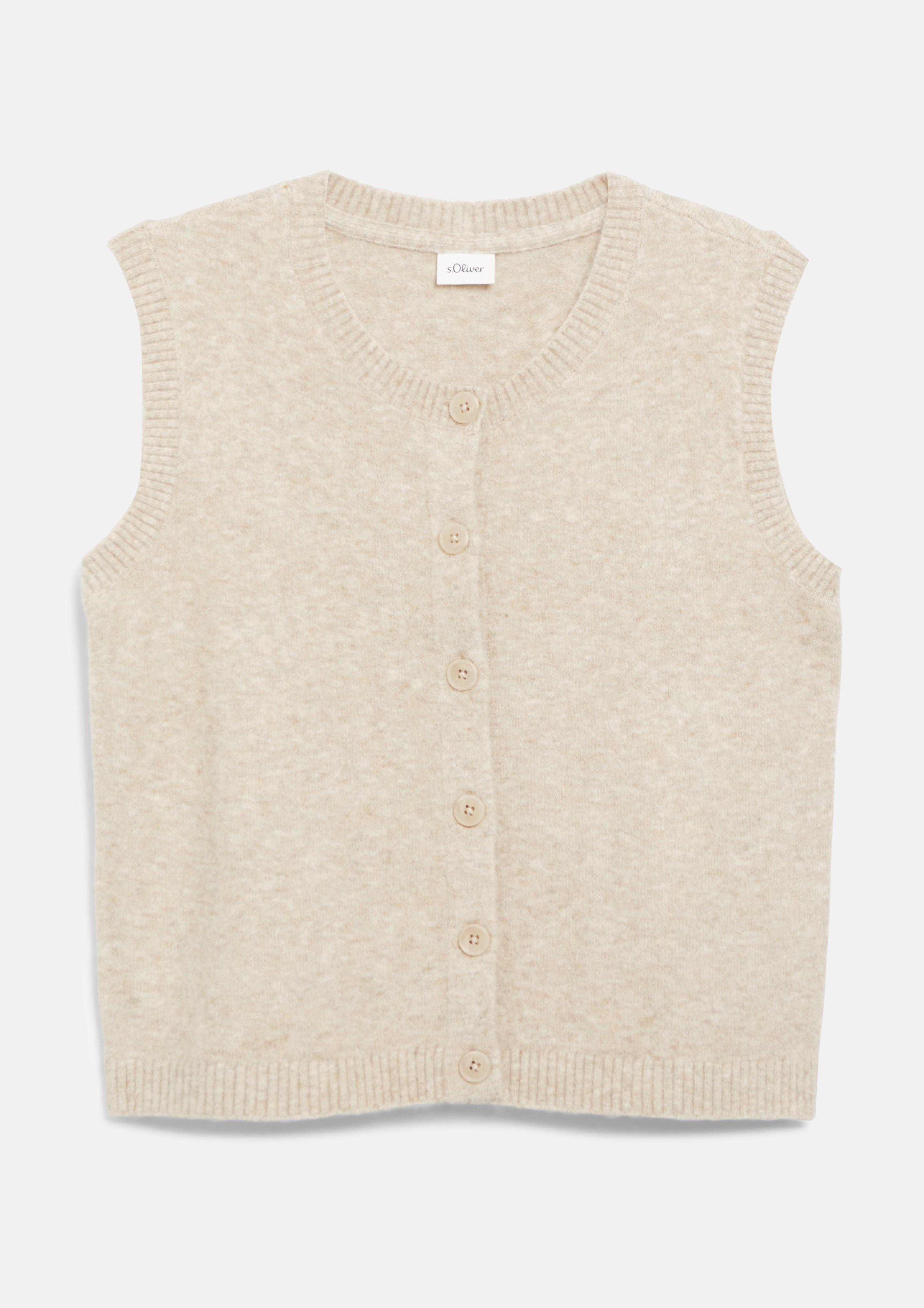 Sweter rozpinany w kolorze beżowy od s.Oliver