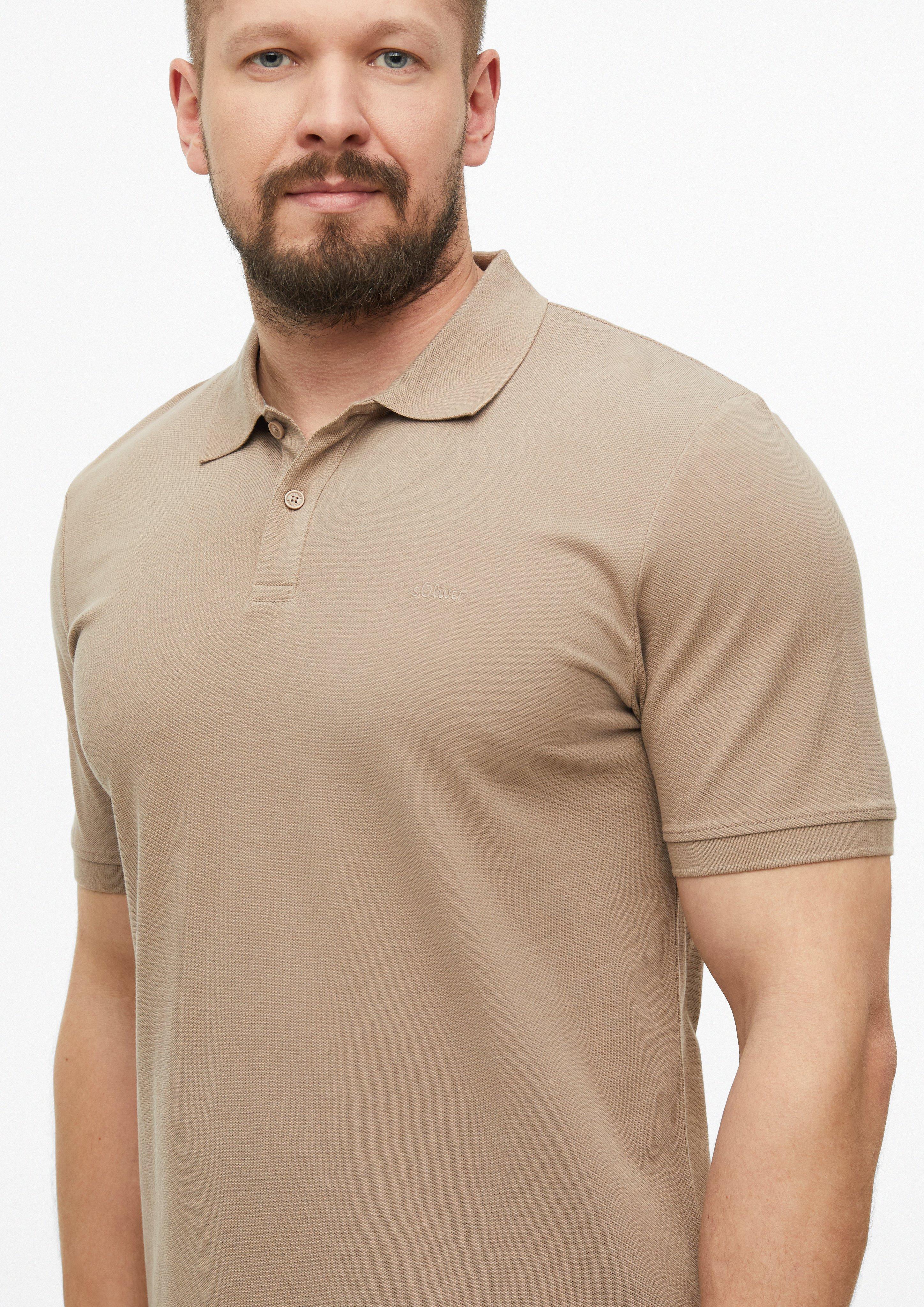 Heren Polo-Shirt in bruin van s.Oliver Men Tall Sizes
