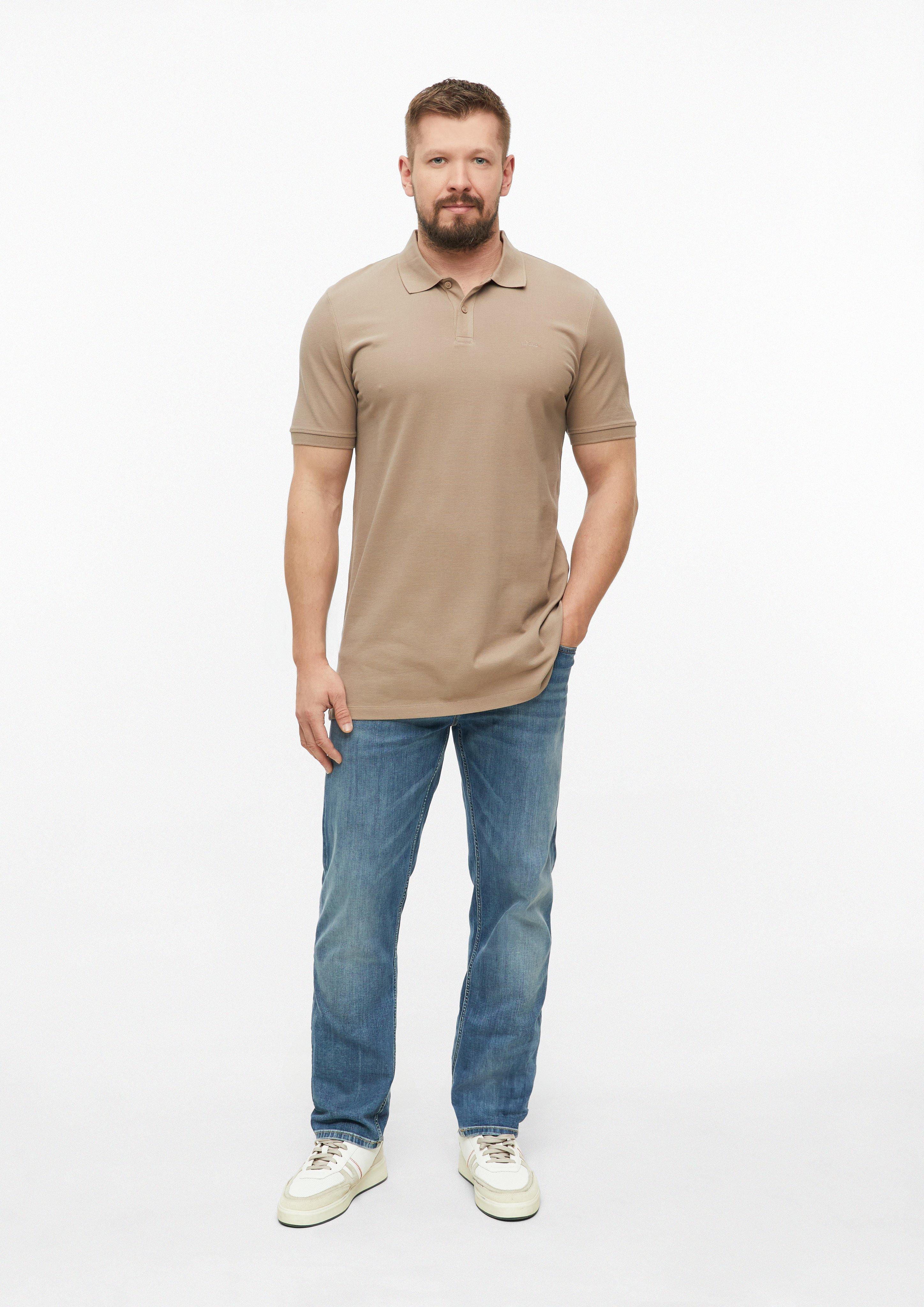 Heren Polo-Shirt in bruin van s.Oliver Men Tall Sizes