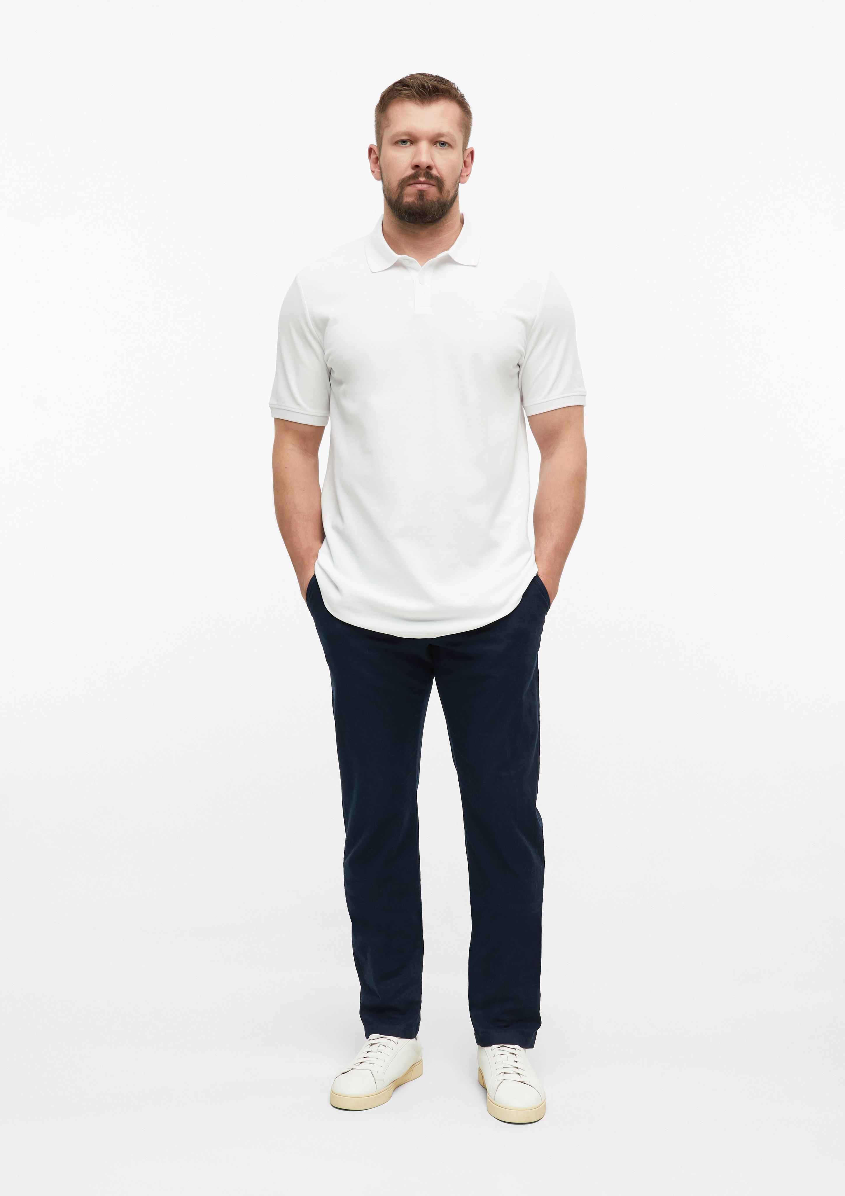 Heren Poloshirt in wit van s.Oliver Men Tall Sizes