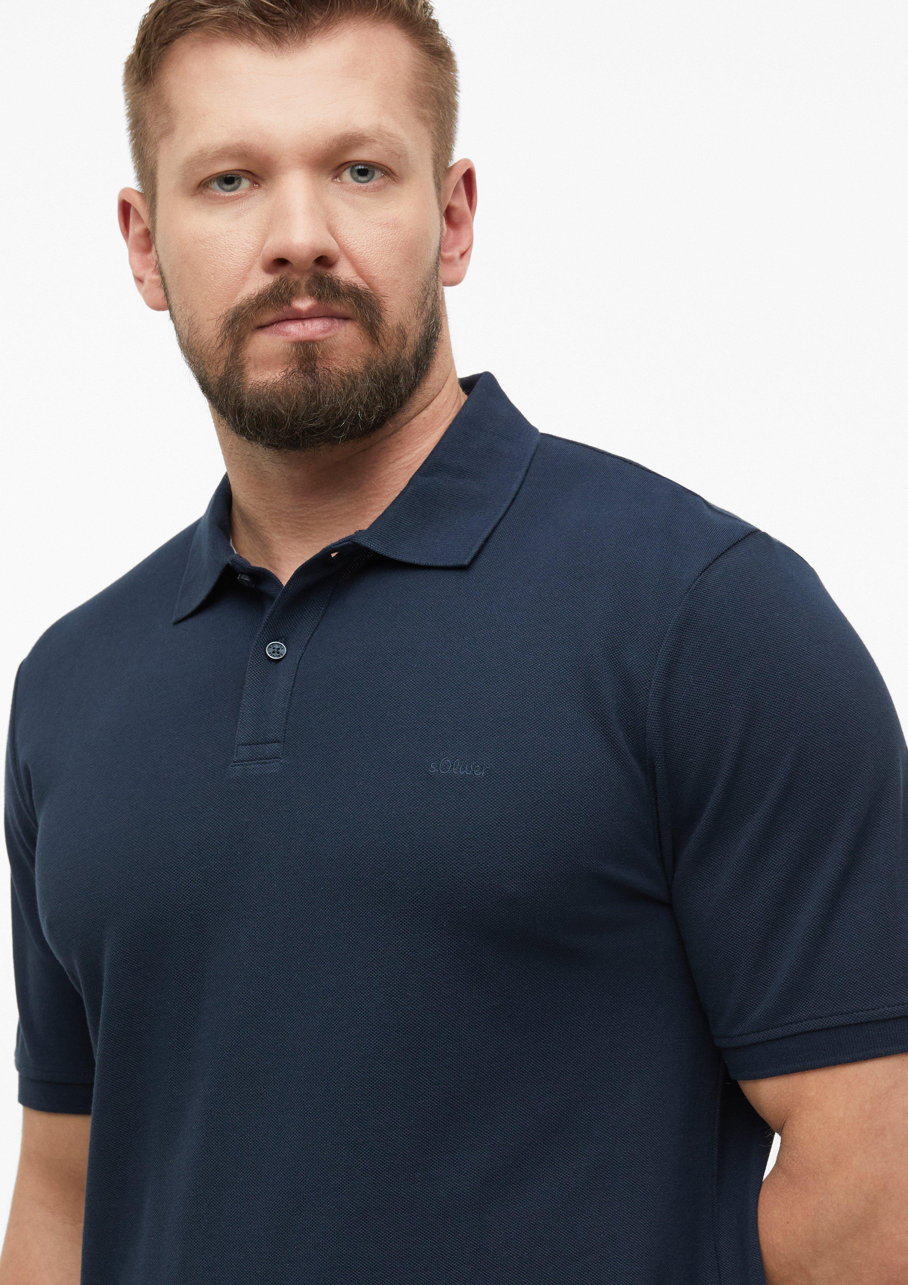 Heren Poloshirt in blauw van s.Oliver Men Tall Sizes