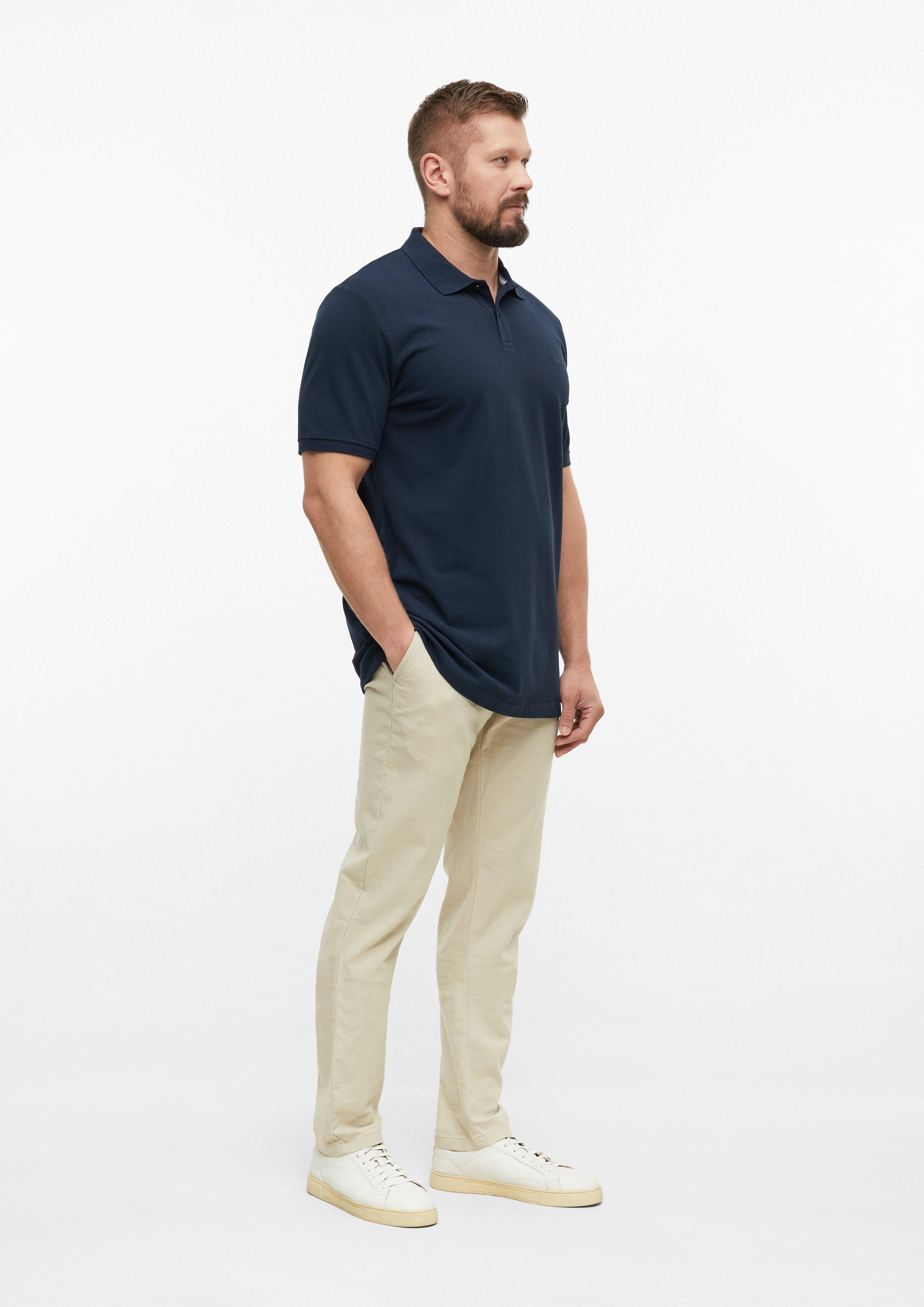 Heren Poloshirt in blauw van s.Oliver Men Tall Sizes