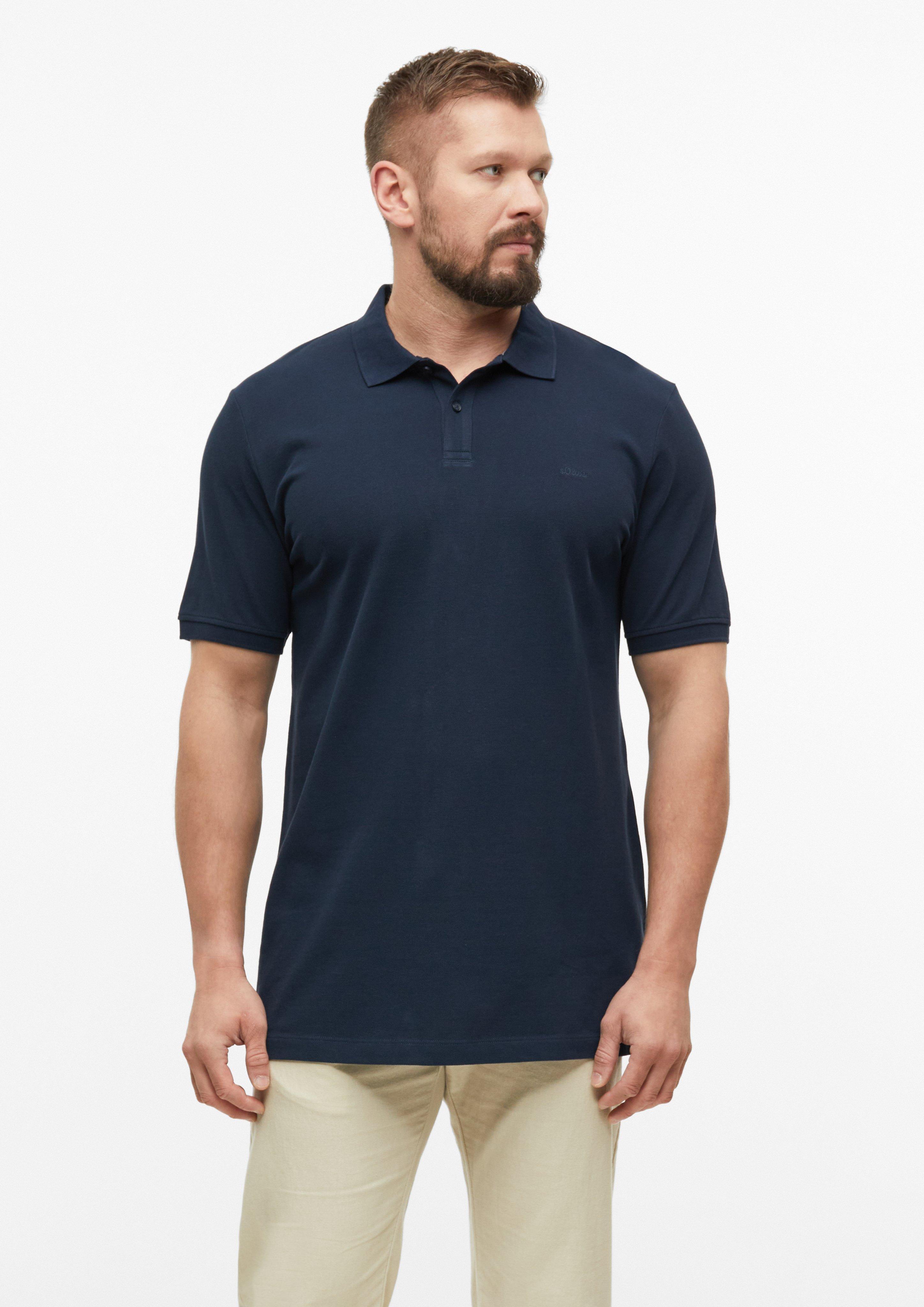 Men Cotton piqué polo shirt in  by s.Oliver Men Tall Sizes