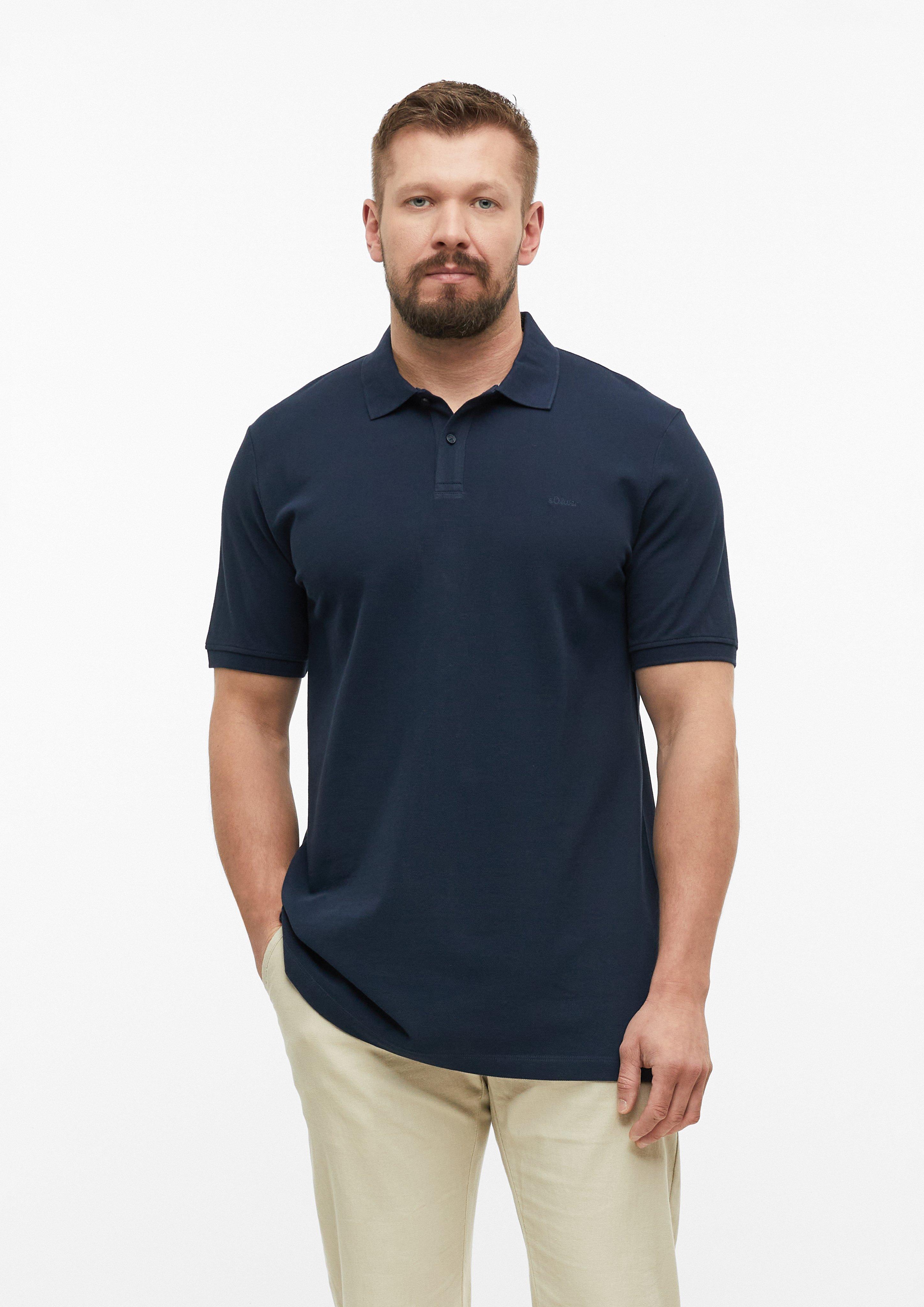Heren Poloshirt in blauw van s.Oliver Men Tall Sizes