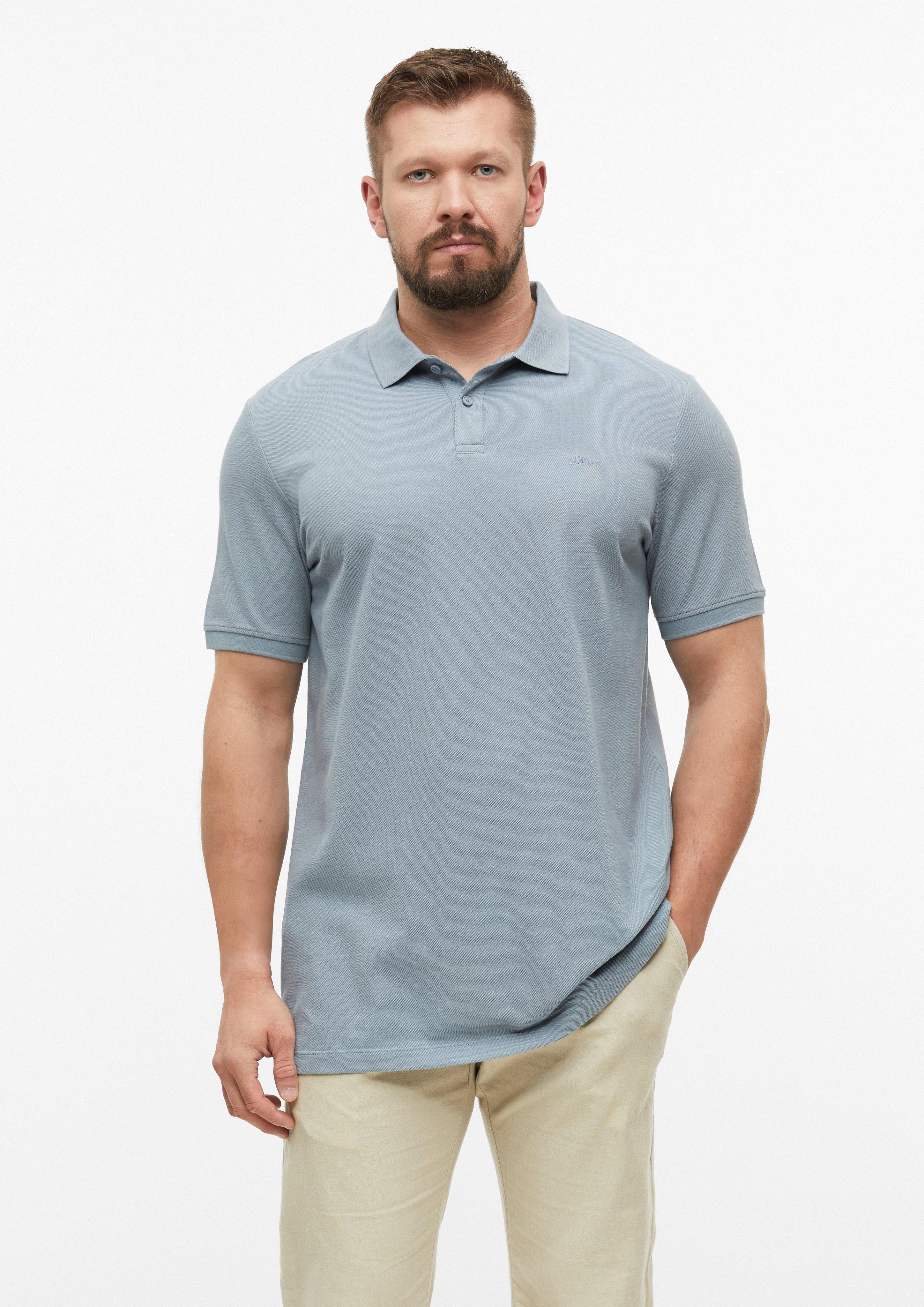 Men Cotton piqué polo shirt in  by s.Oliver Men Tall Sizes