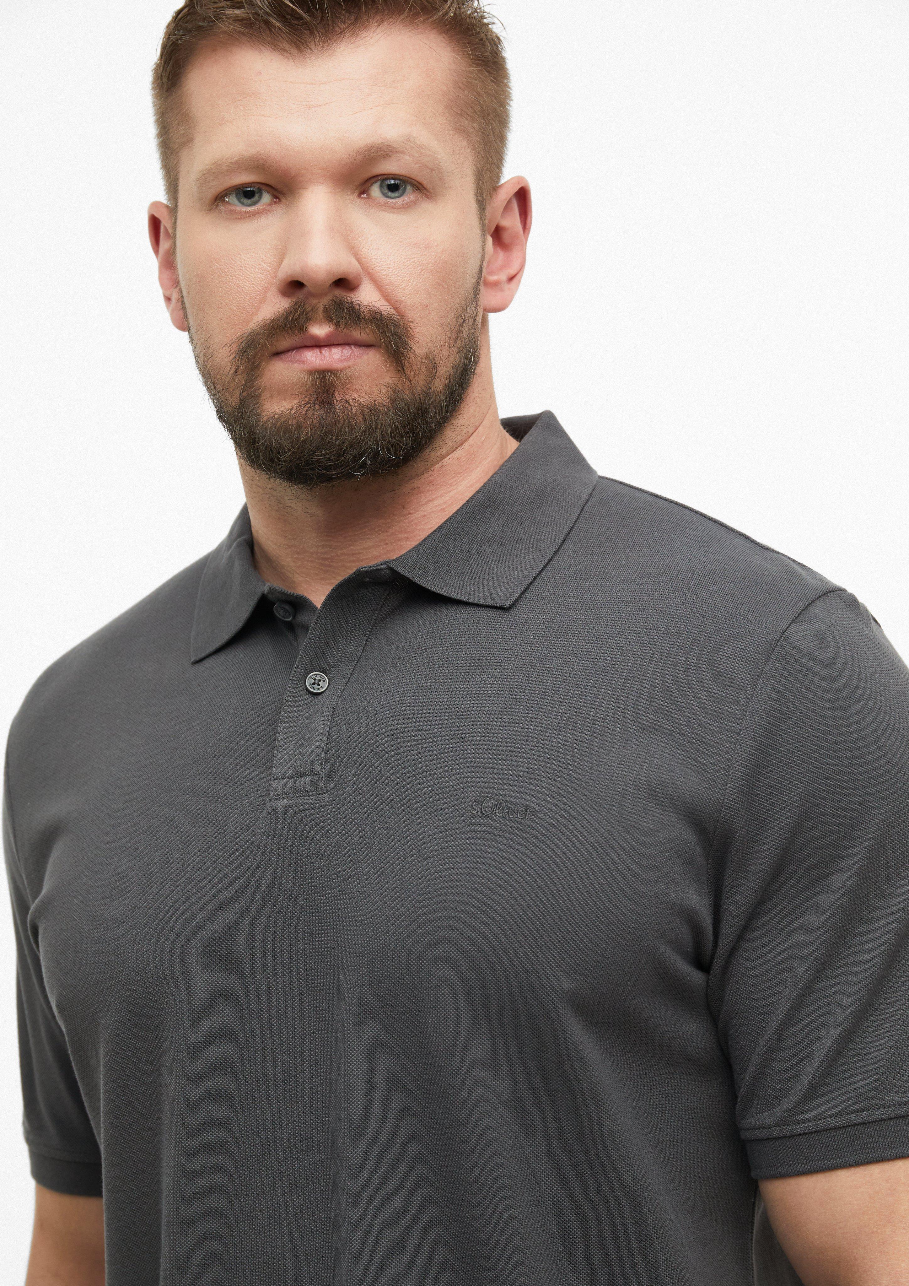 Heren Poloshirt in grijs van s.Oliver Men Tall Sizes