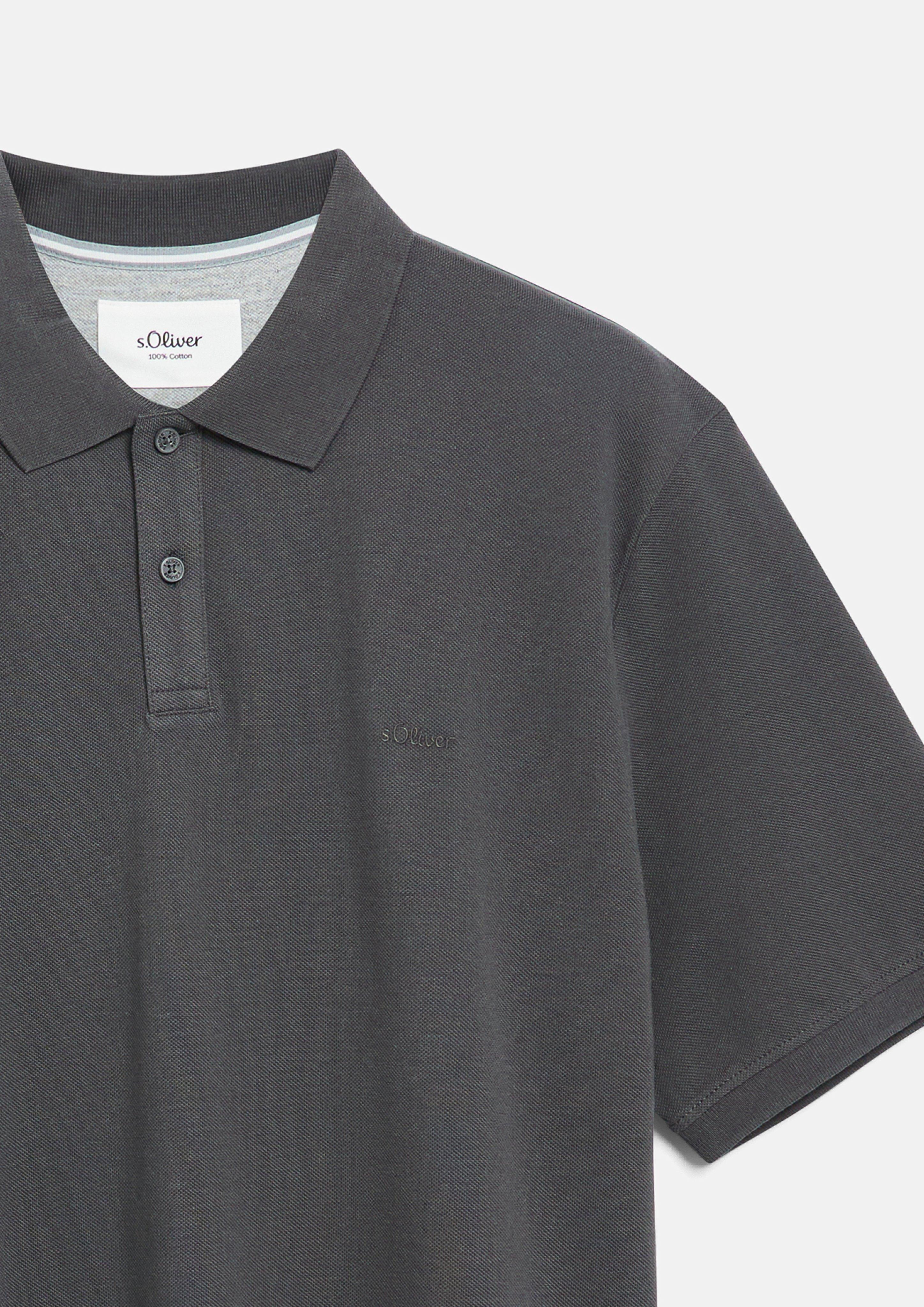 Men Polo Shirt in grey by s.Oliver Men Tall Sizes