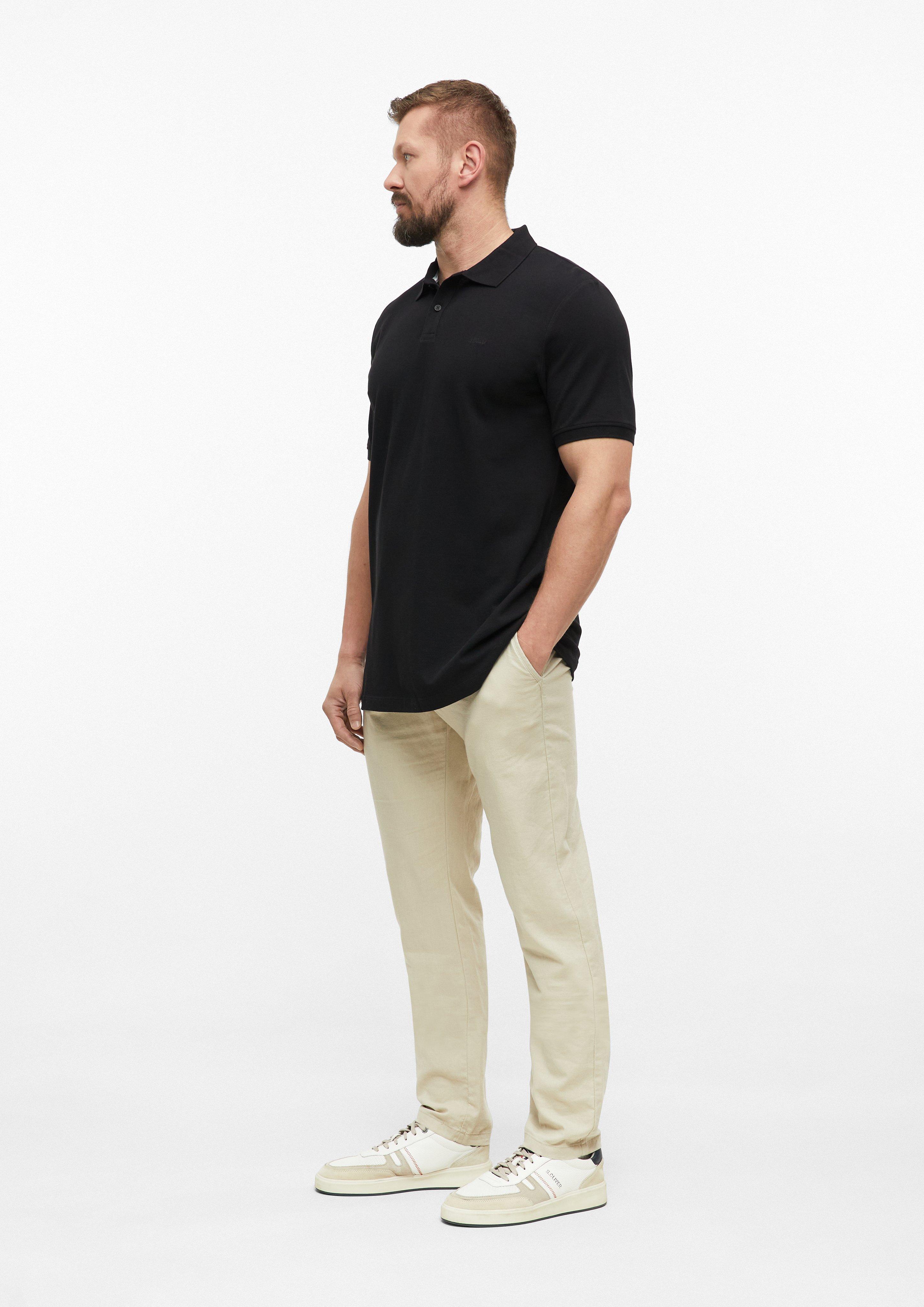 Heren Poloshirt in zwart van s.Oliver Men Tall Sizes