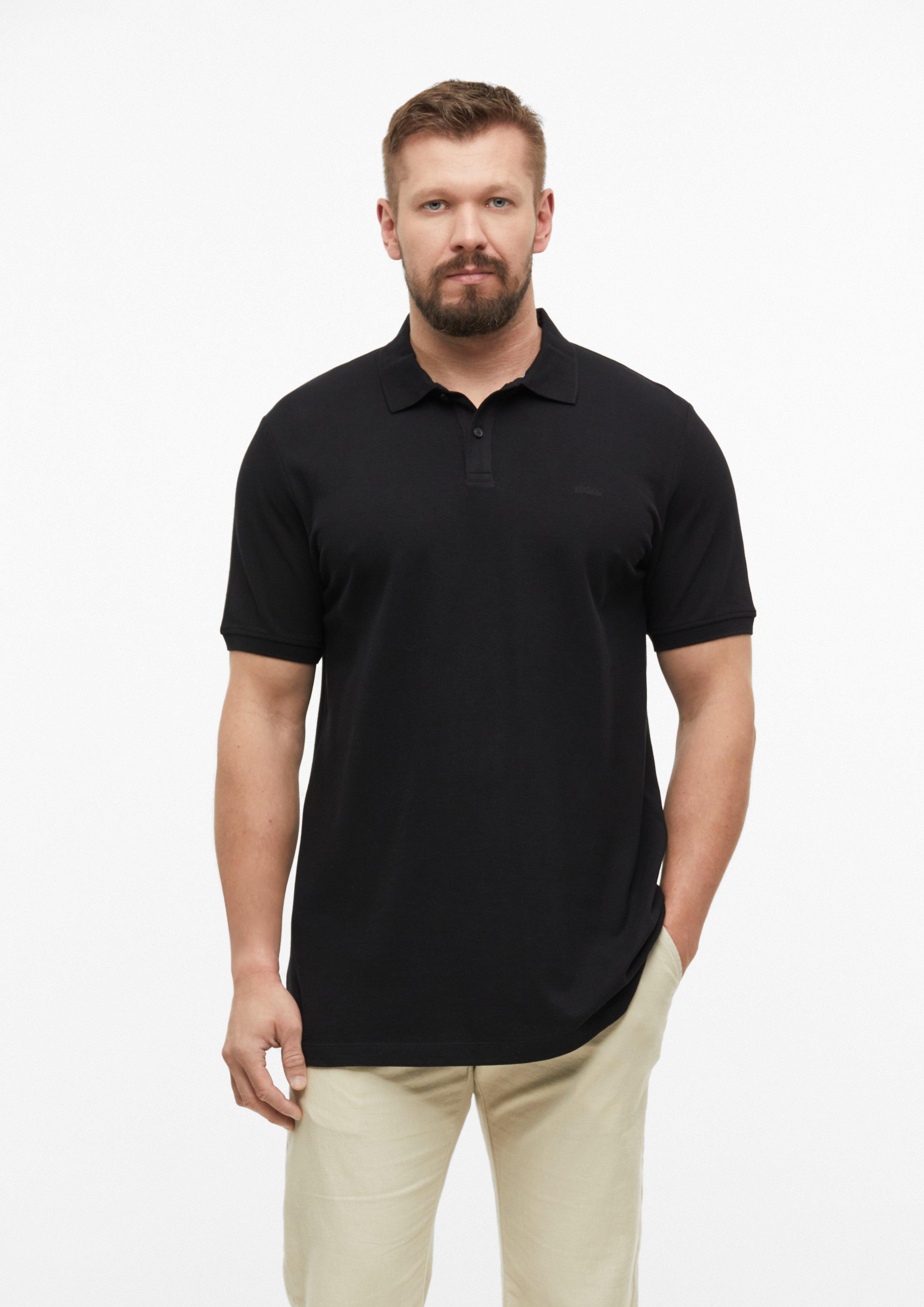 Heren Poloshirt in zwart van s.Oliver Men Tall Sizes